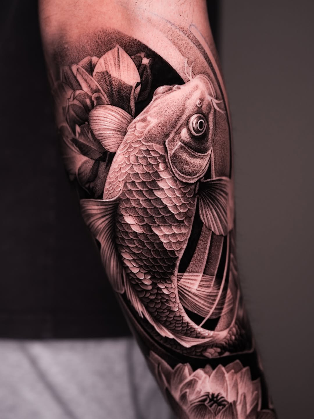 Tattoo by @tattooist_steven — realism, dotwork