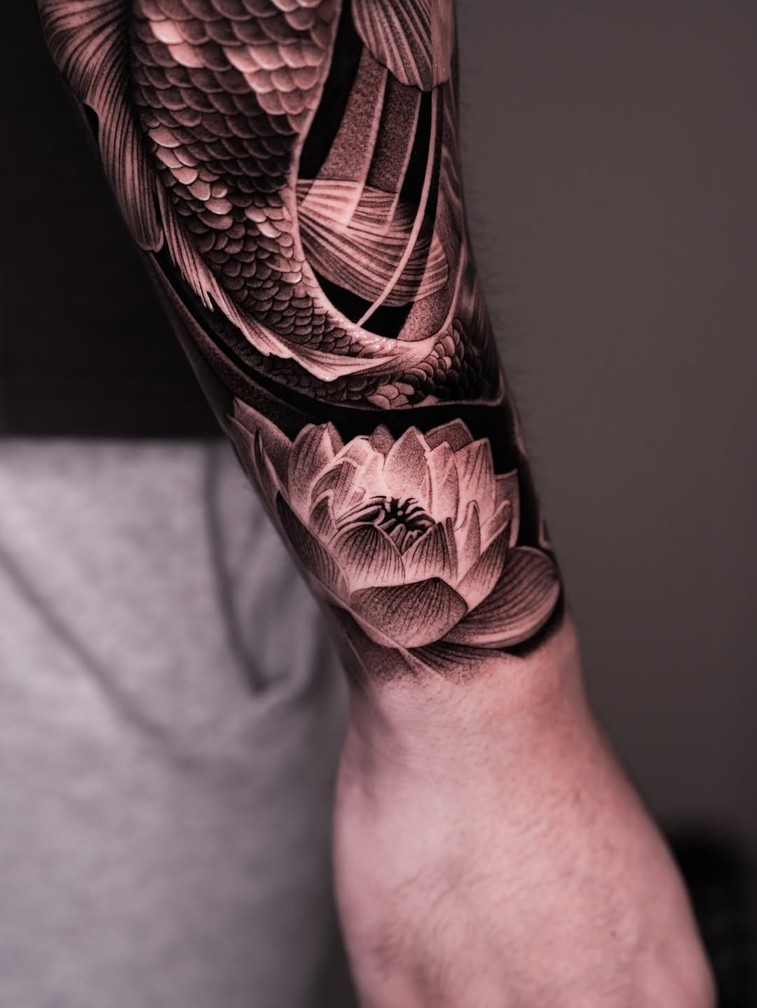 Tattoo by @tattooist_steven — japanese_irezumi, dotwork