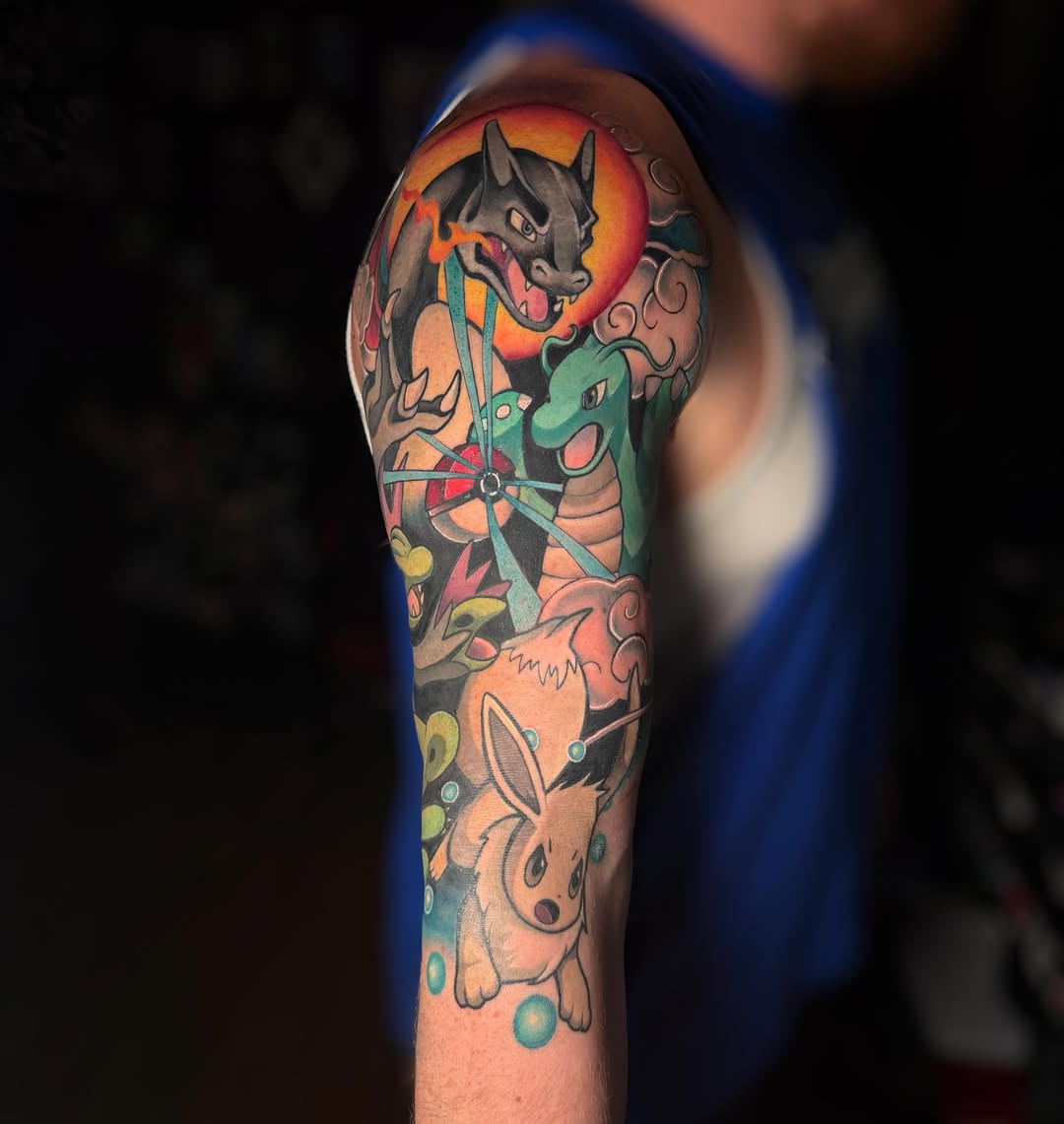 Tattoo by @oliviawhantattoos — new_school, anime