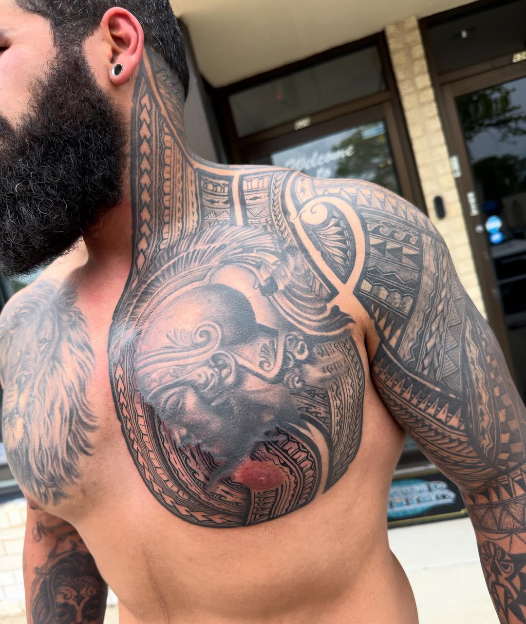 Tattoo by @barrysan — black_and_grey, realism