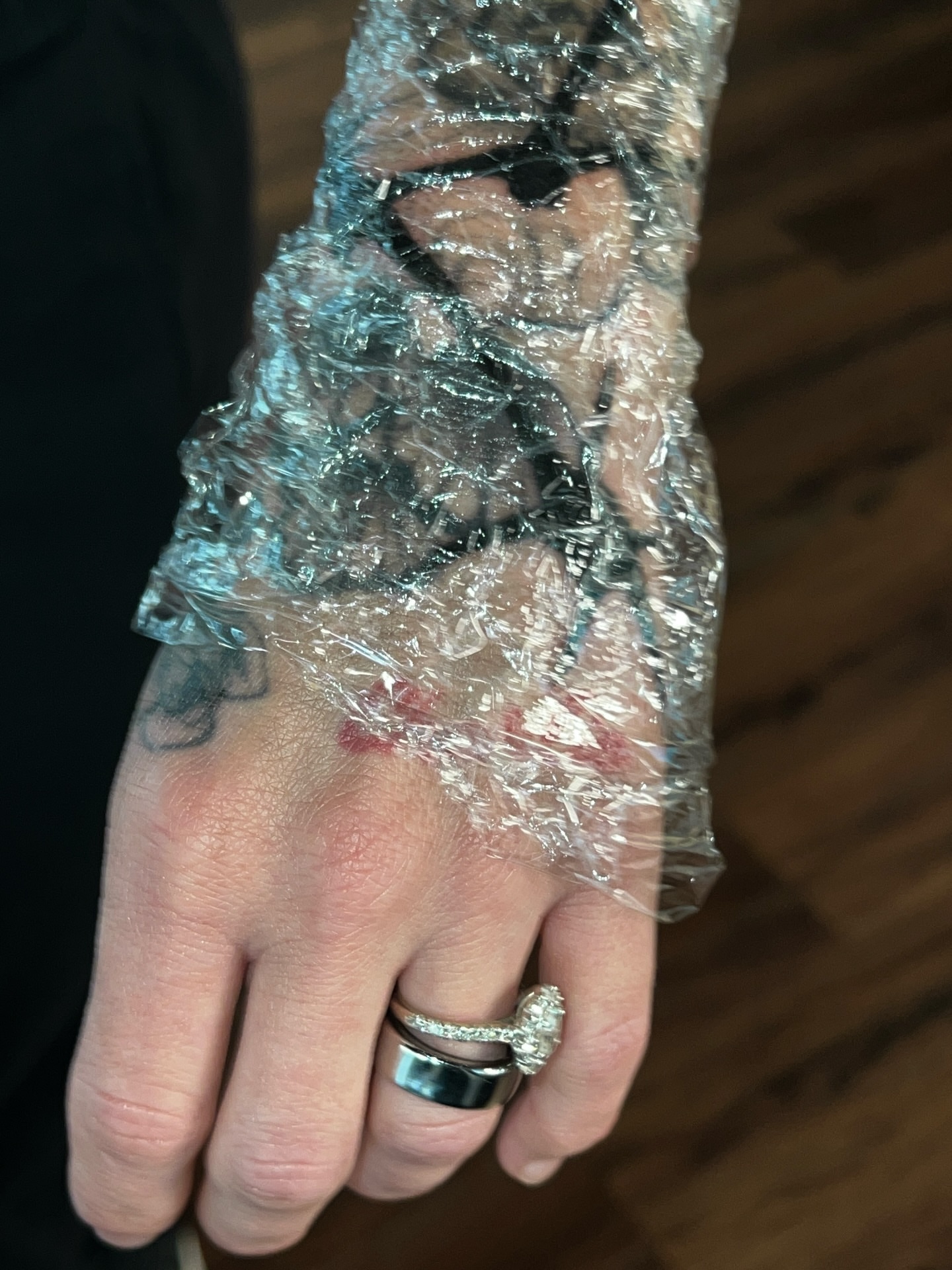 Tattoo black and grey tattoo on the hand by ♡ ant ☆
