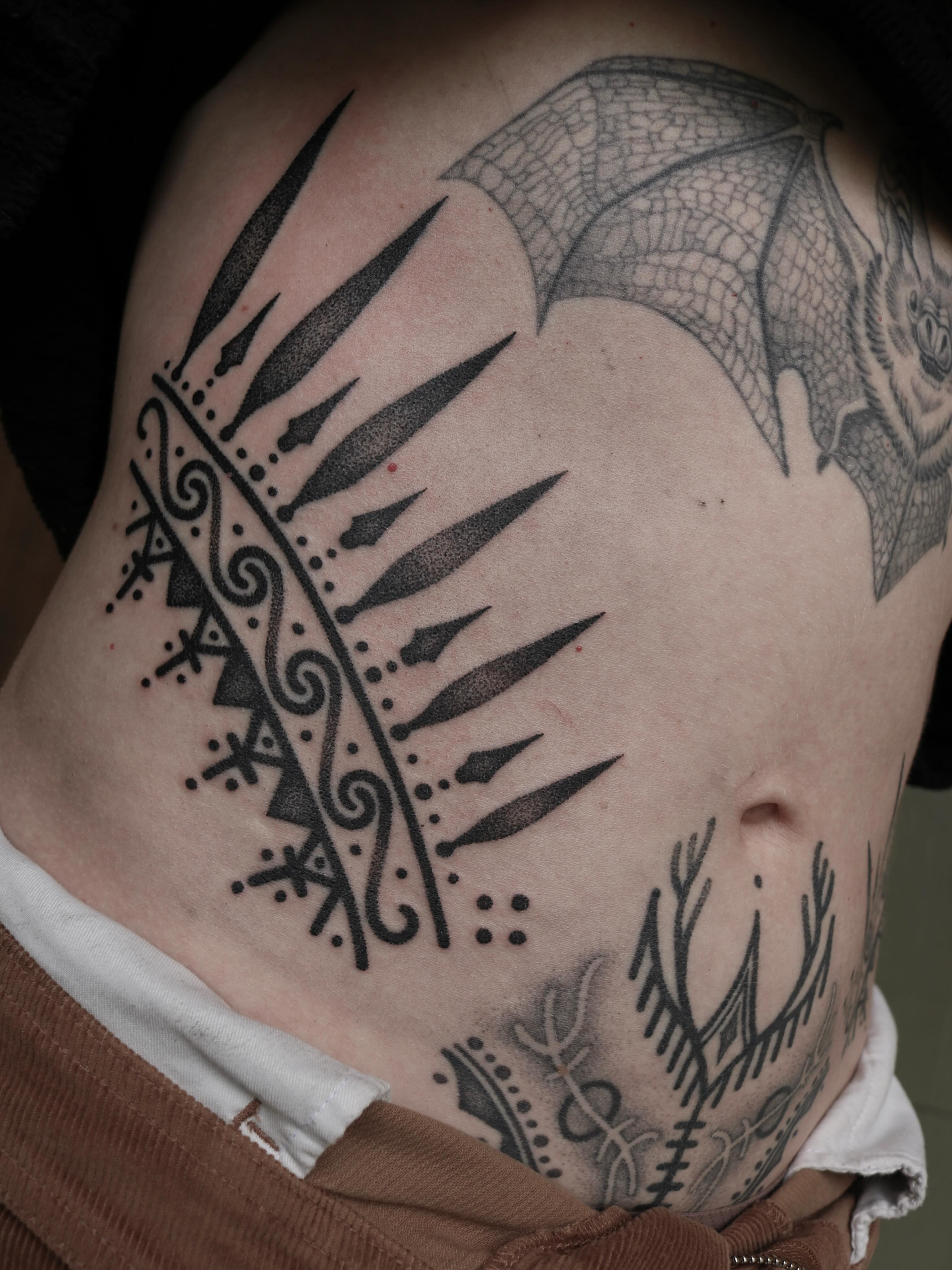 Tattoo by @sanctumsenunatattoo — dotwork, geometric