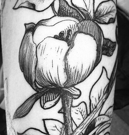 Tattoo by @mattbagodonuts — black_and_grey