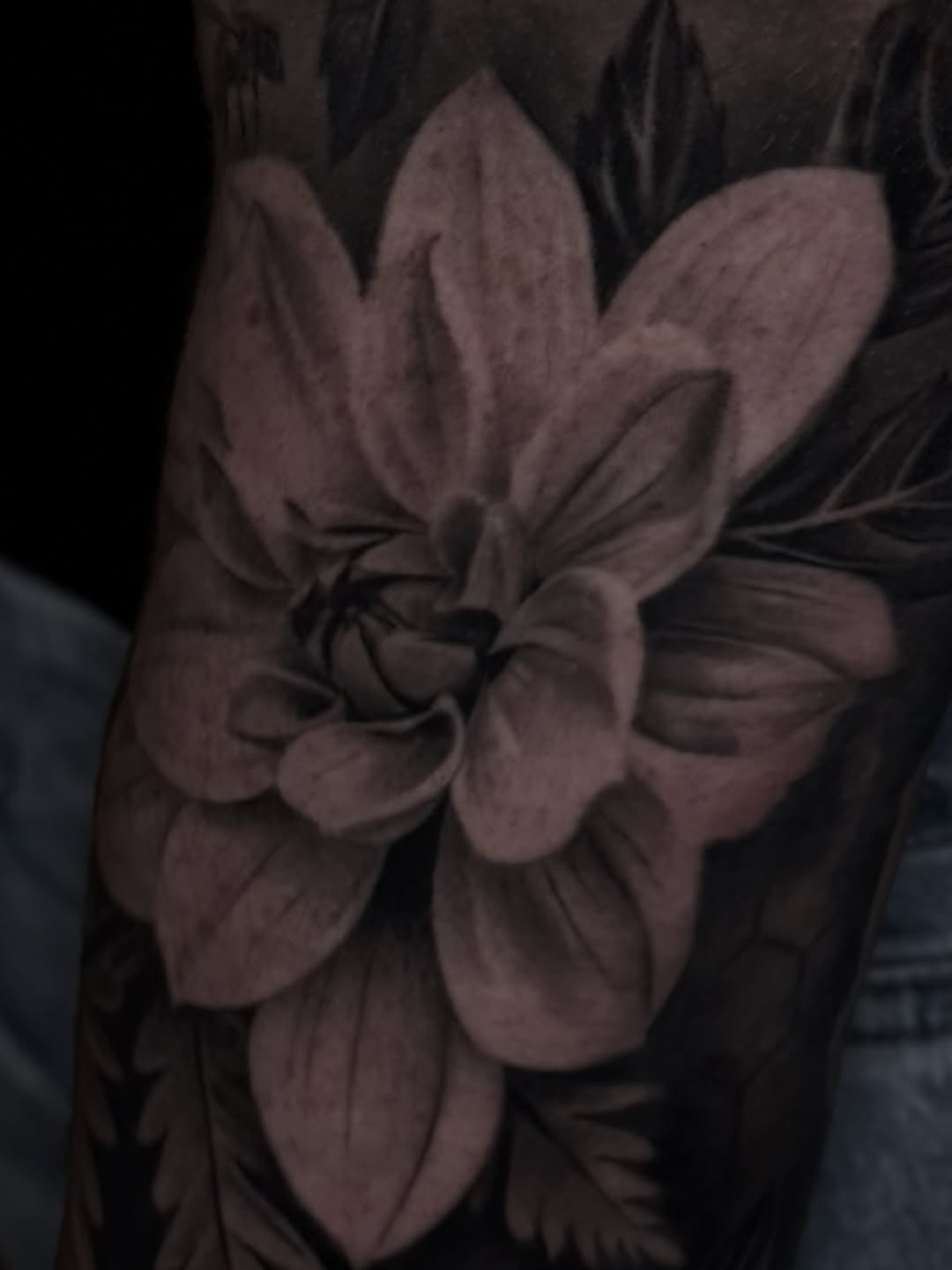Tattoo by @caroline_yurek_tattoo — realism, black_and_grey