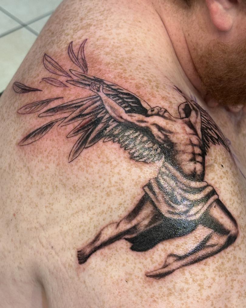 Tattoo by @permagrafix — black_and_grey