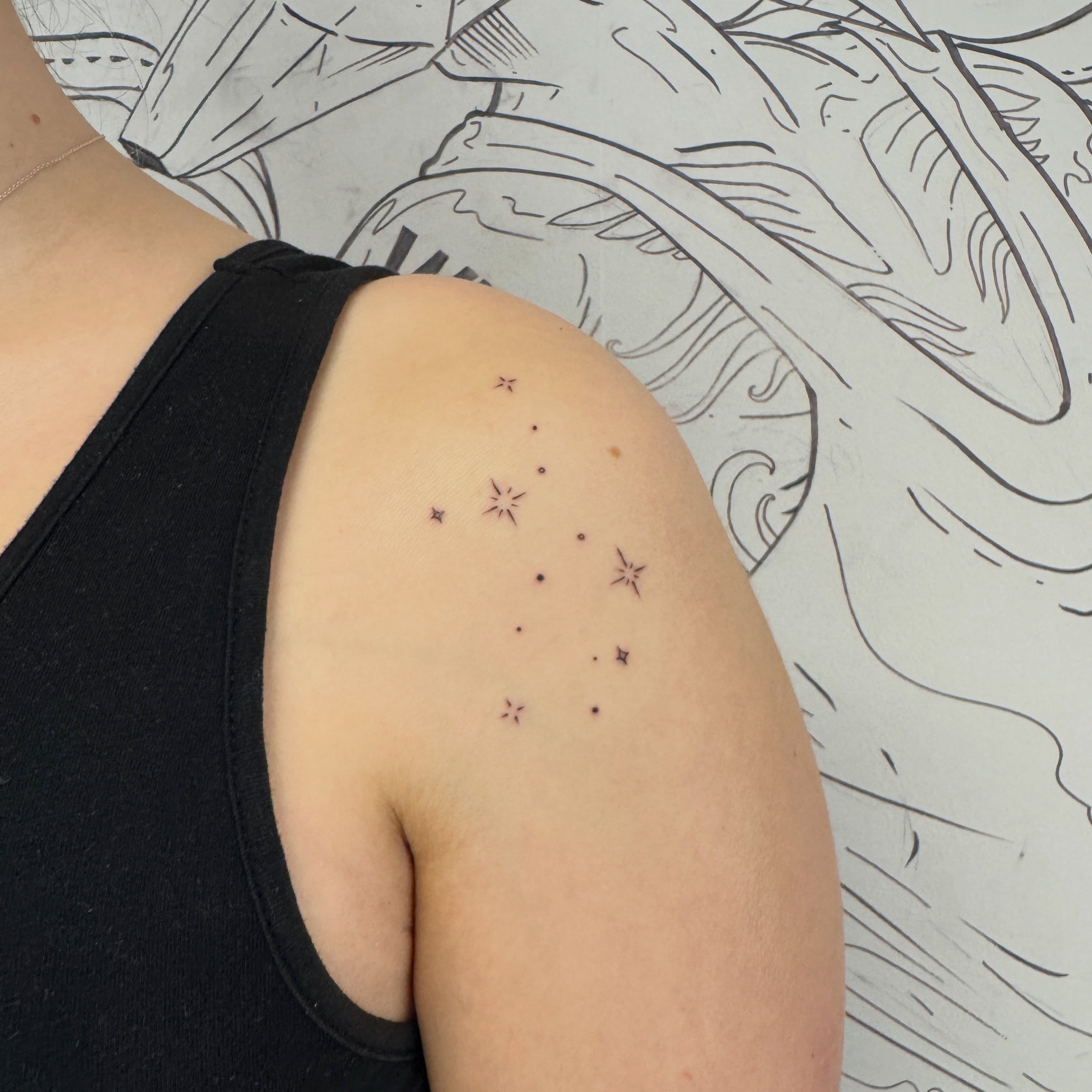 Tattoo by @turned_blue.ink — dotwork