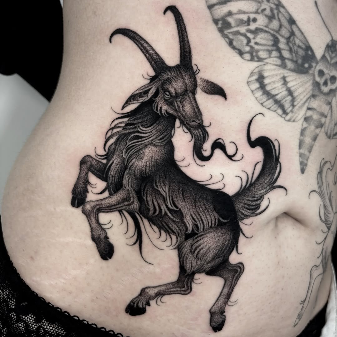 Tattoo by @crvbcore — black_and_grey, dark_realism