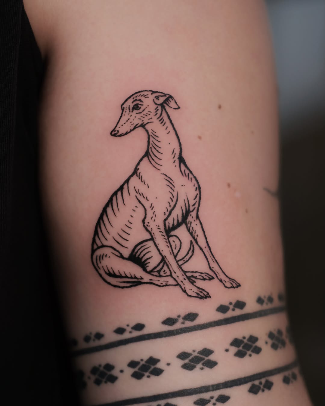 Tattoo by @florawoodcut — black_and_grey, illustrative