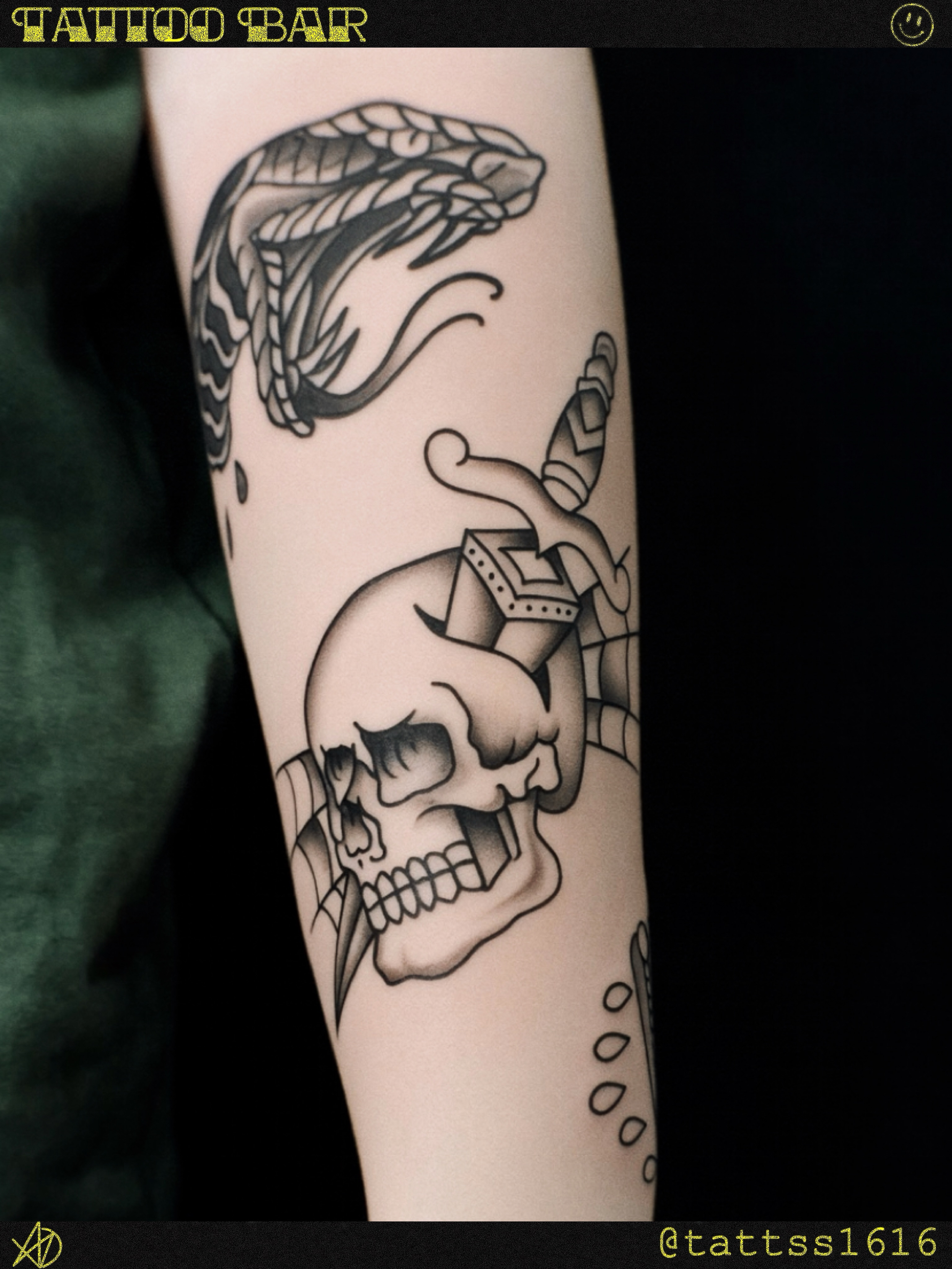 Tattoo by @tatts1616 — american_traditional, black_and_grey