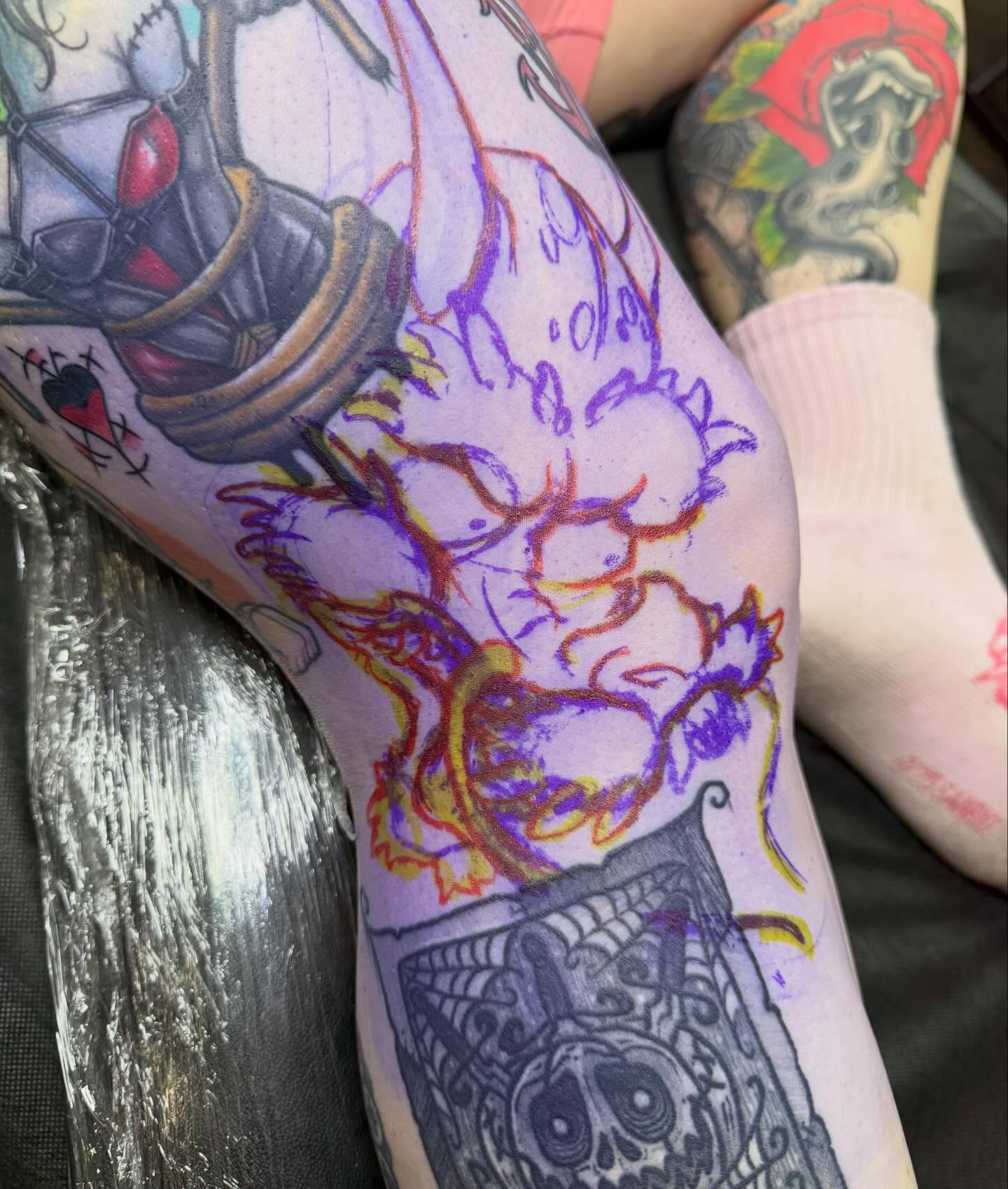 Dragon neo-traditional tattoo on the forearm by BigTatty Kayne