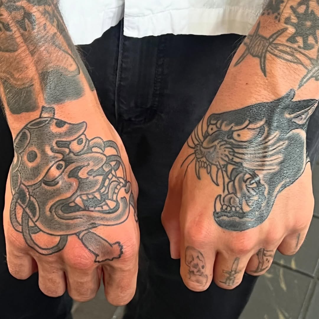 Tattoo by @kayle77 — black_and_grey, japanese_irezumi