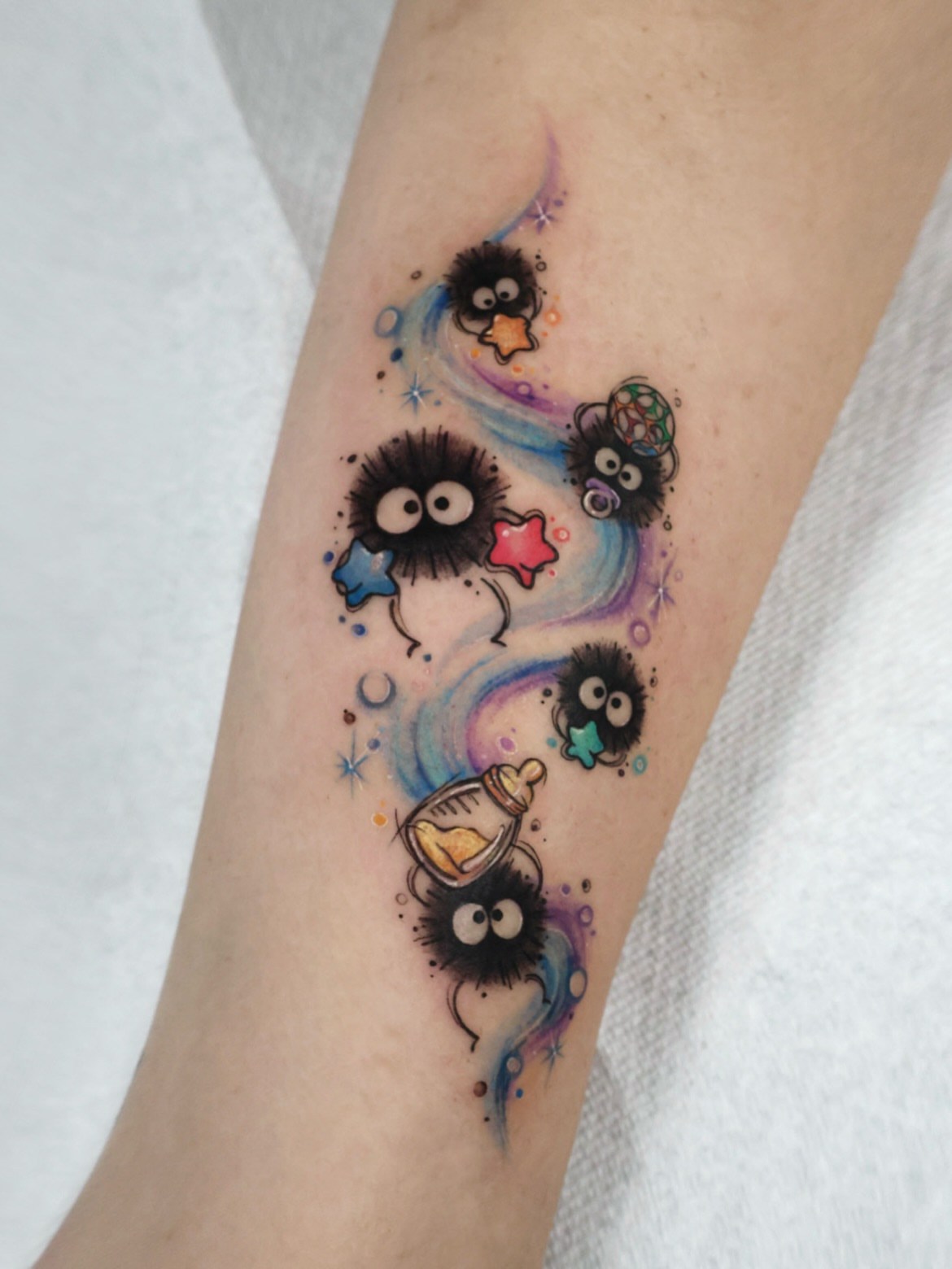 Tattoo by @neonghae_tattoo — watercolor, anime