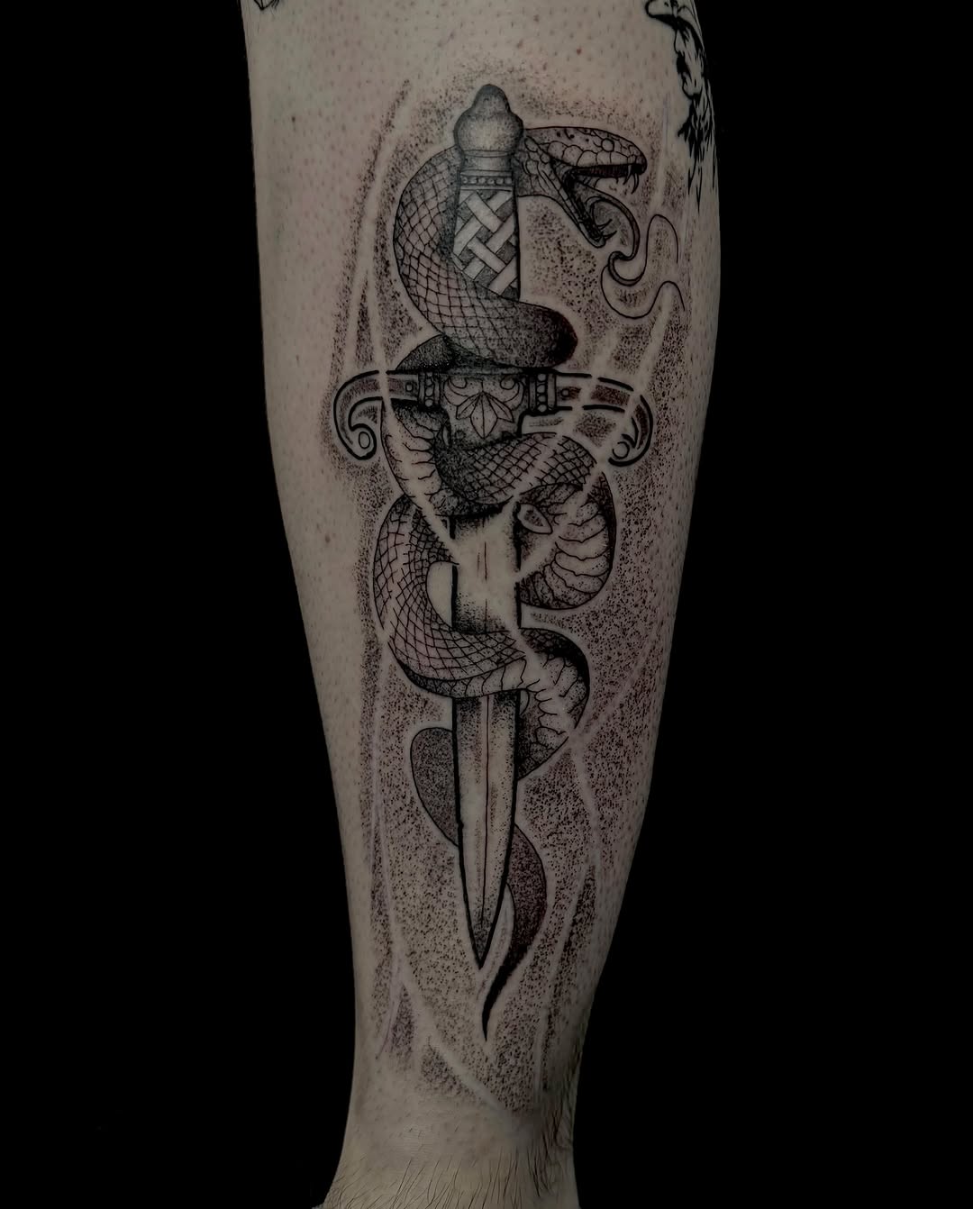 Tattoo by @sebastianinkk — dotwork, black_and_grey