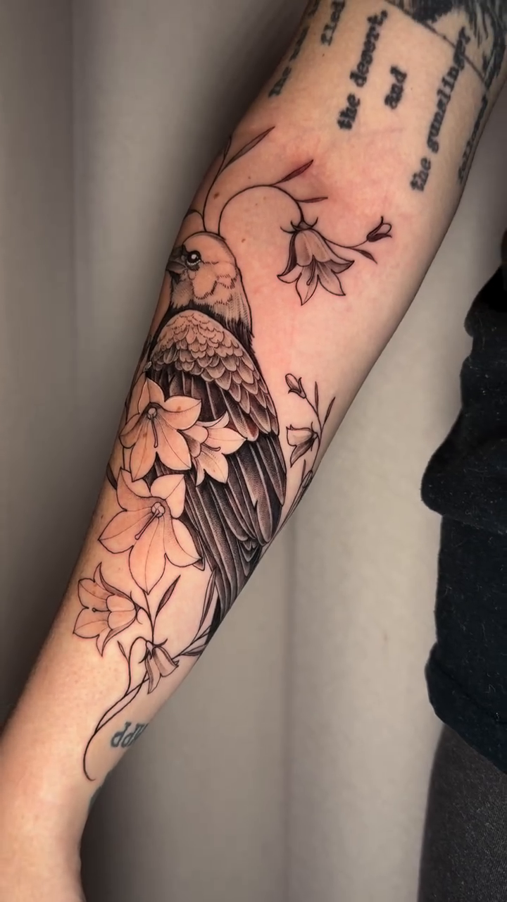 Tattoo by @lydiajude_tattoos — black_and_grey, realism