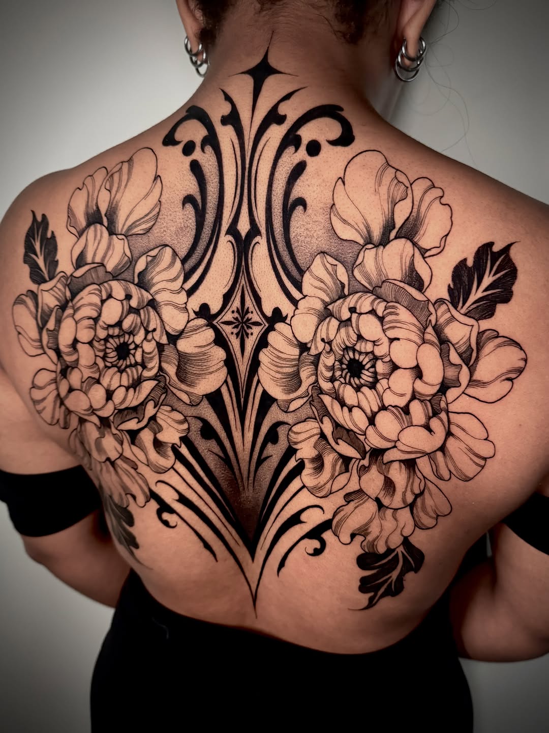 Tattoo by @mochitats — black_and_grey, ornamental