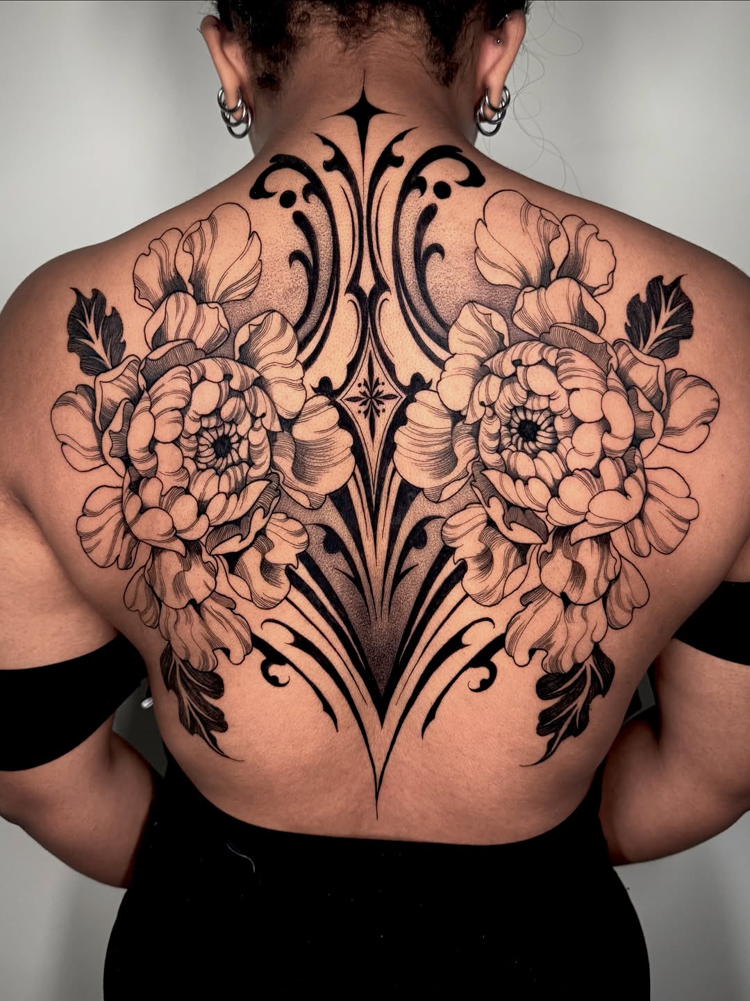 Tattoo by @mochitats — black_and_grey, ornamental