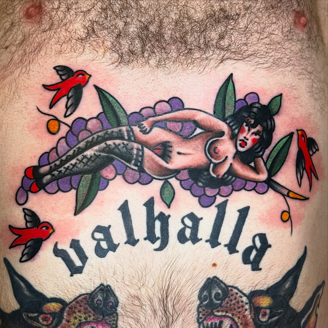 Tattoo by @colbybarrontattoo — american_traditional, lettering_script
