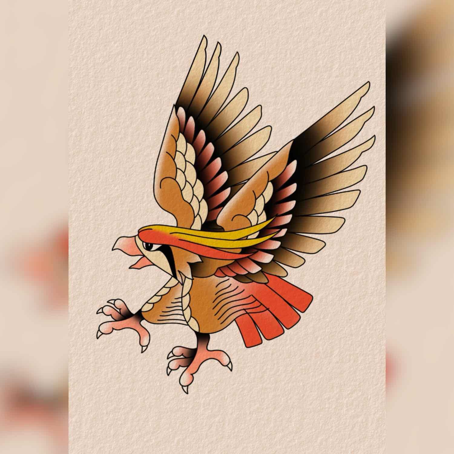 Bird American traditional tattoo by Kayla Warren
