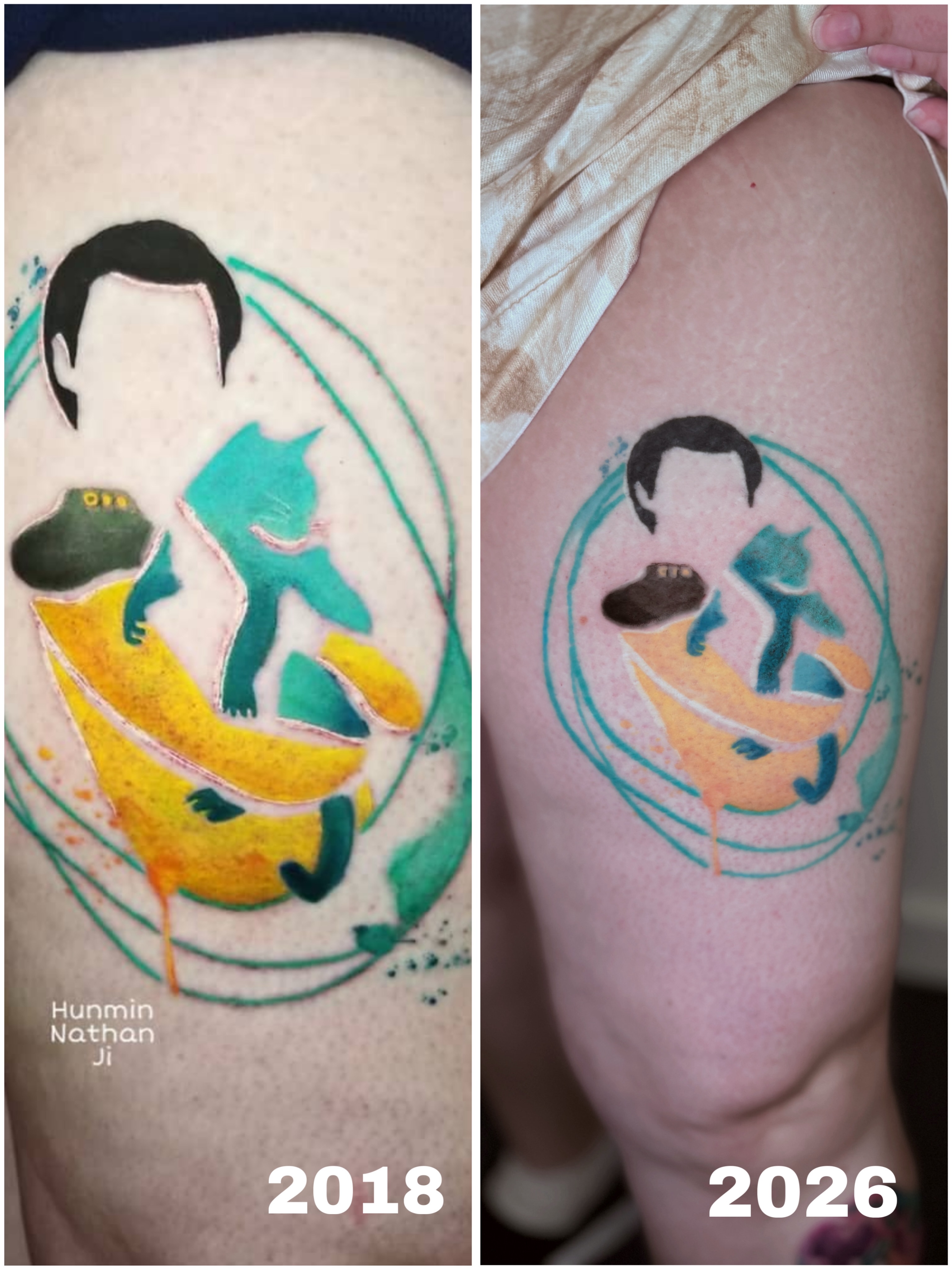Tattoo by @hunminji — watercolor