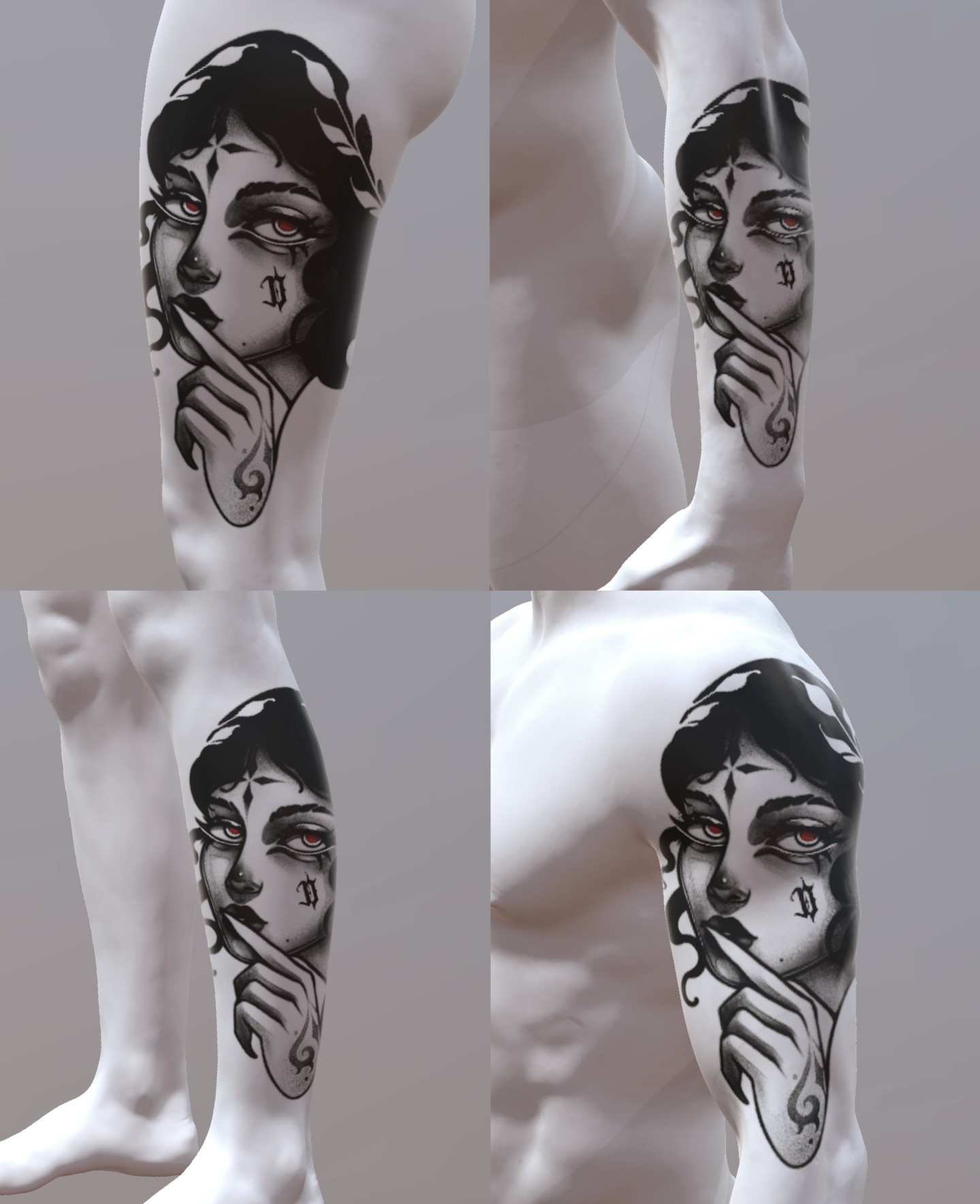 Tattoo by @lilya_tattoo — black_and_grey