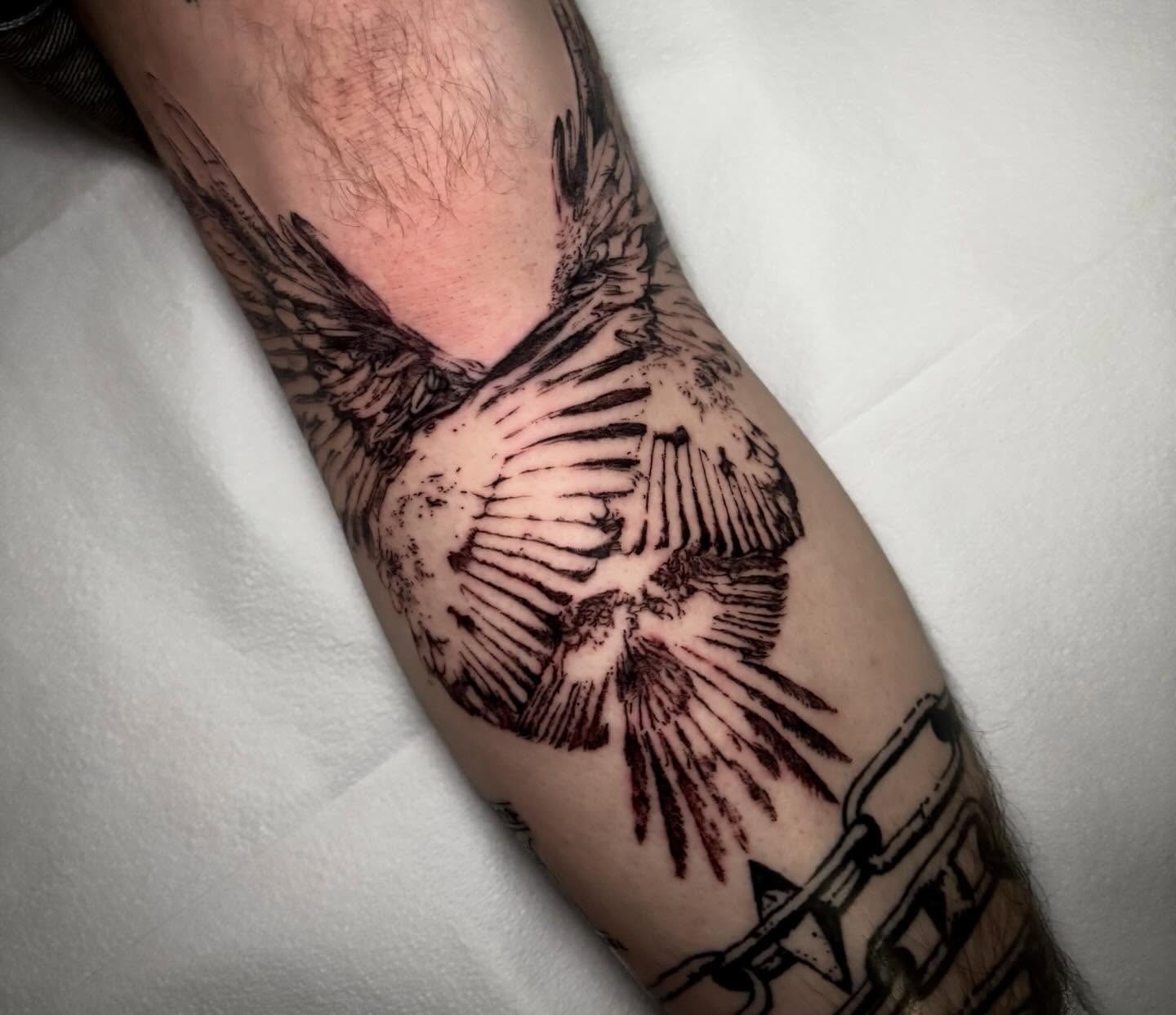 Tattoo by @unknownliquids — black_and_grey