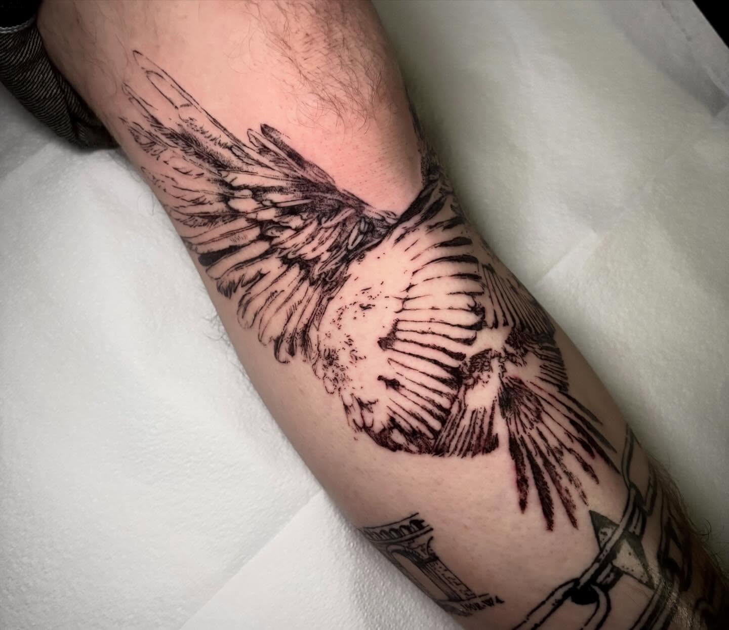 Tattoo by @unknownliquids — black_and_grey
