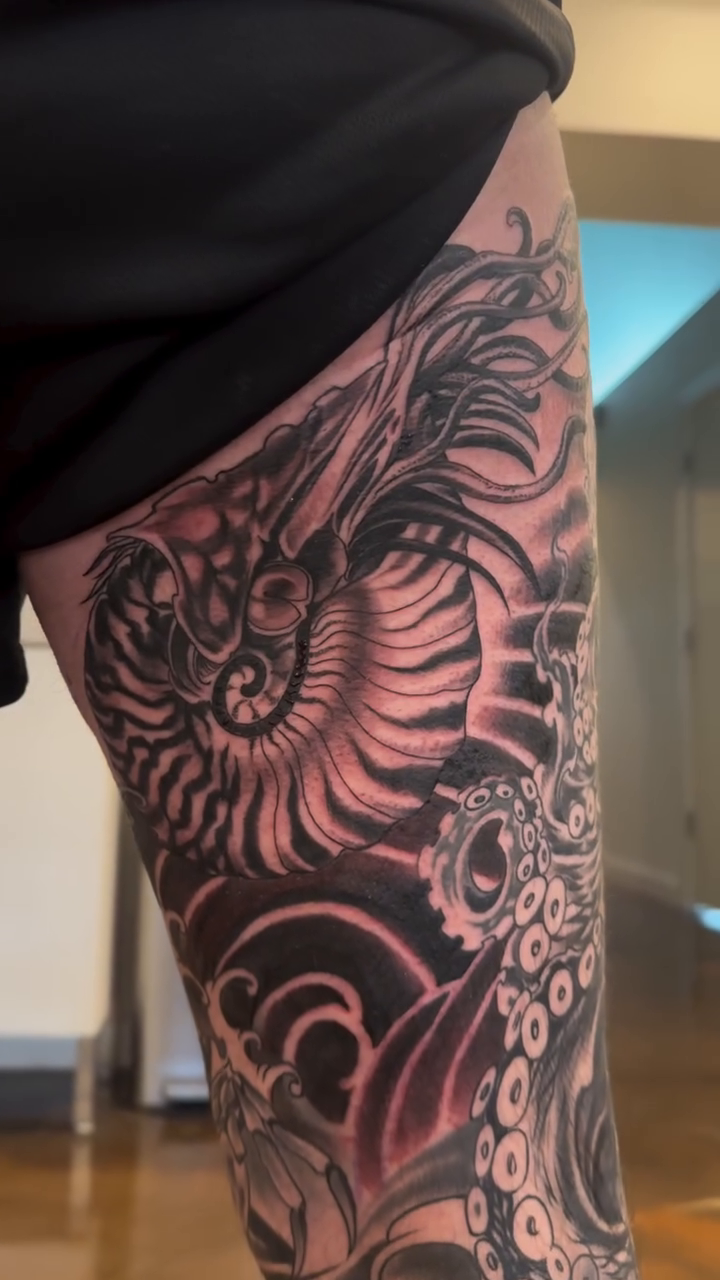 Tattoo by @arclighttattoo — realism, black_and_grey