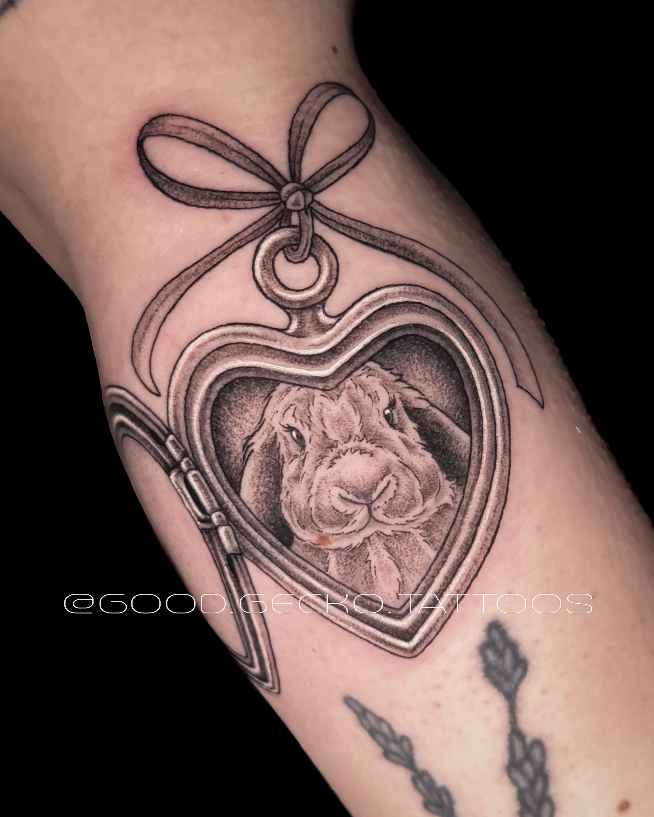 Tattoo by @good.gecko.tattoos — realism, black_and_grey