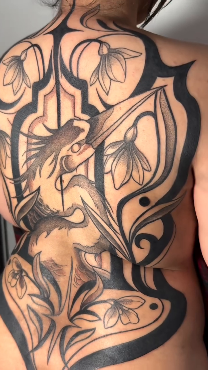 Tattoo by @velvet_corpse — blackwork, ornamental