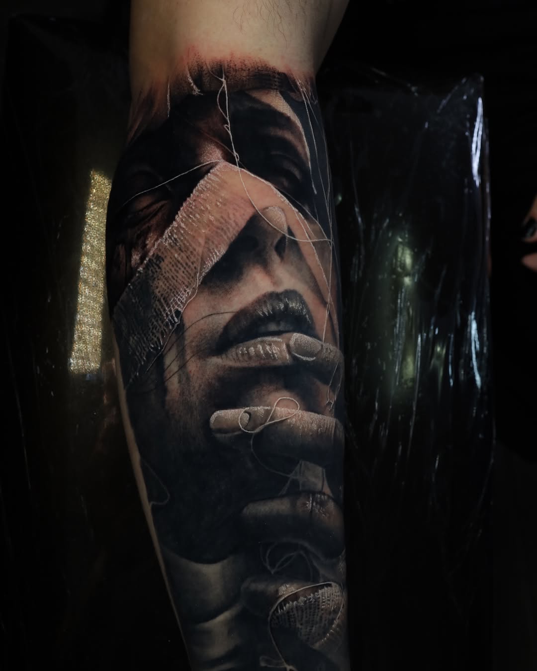 Tattoo by @gabrielvtattoos — realism, black_and_grey