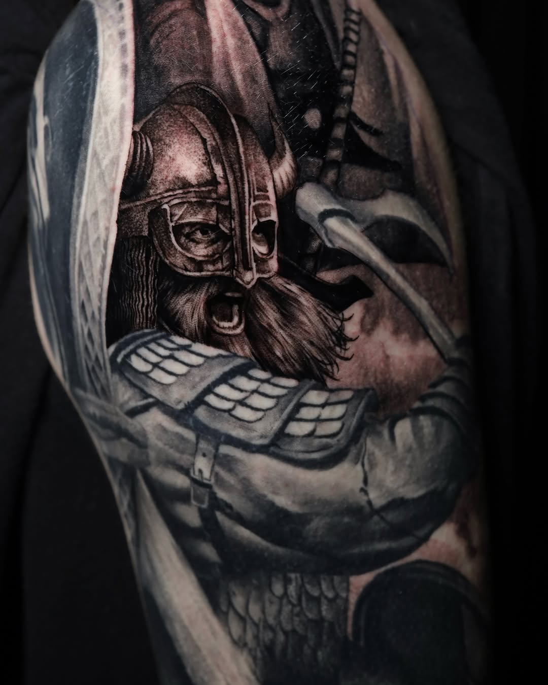 Tattoo by @gabrielvtattoos — realism, black_and_grey