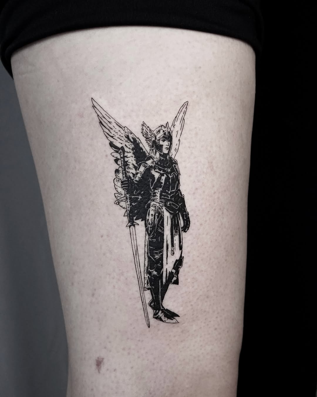 Tattoo by @caesar_tattooer — blackwork, illustrative