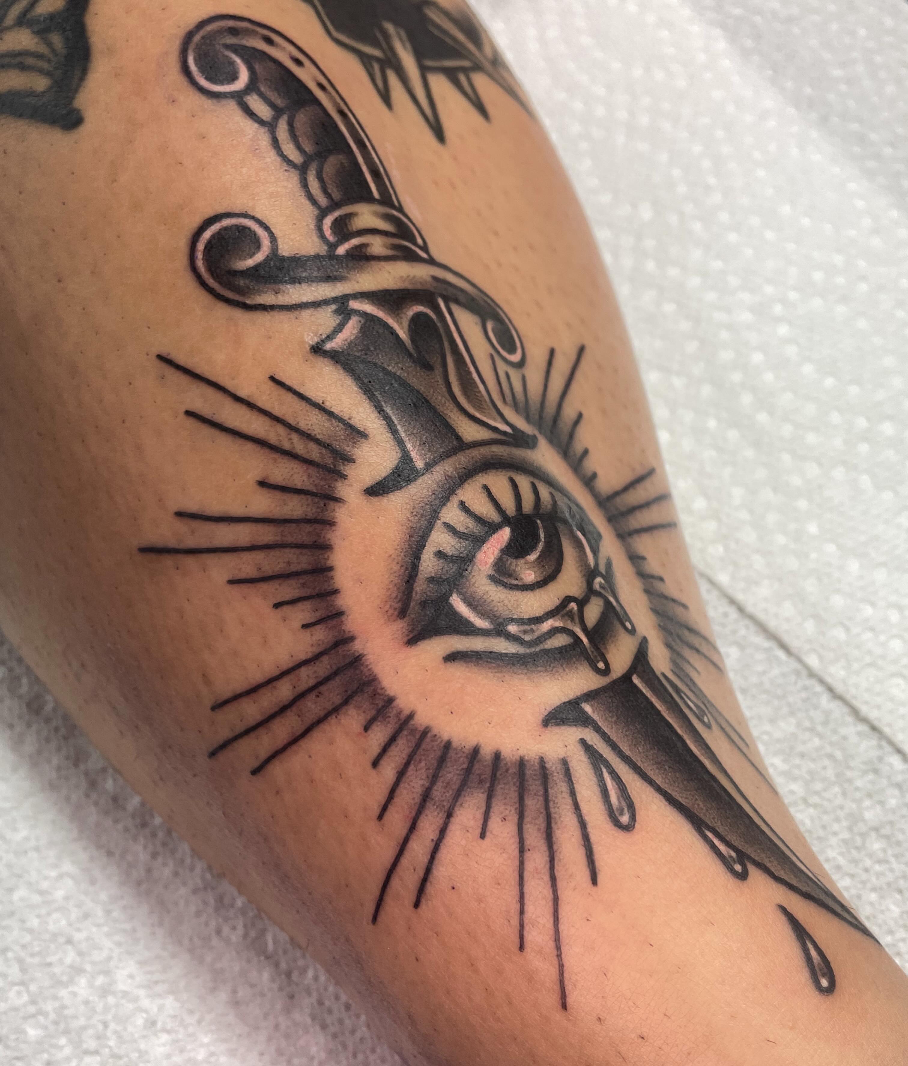 Tattoo by @ek_badboy — american_traditional, black_and_grey