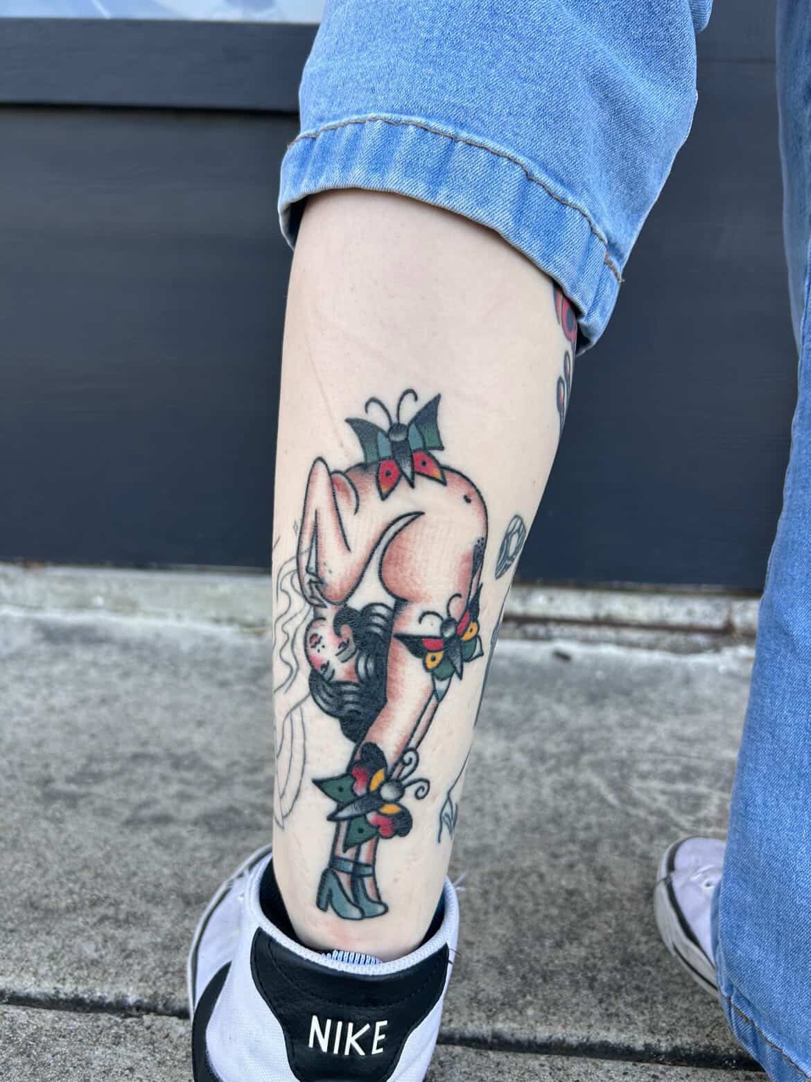 Unicorn American traditional tattoo on the forearm by Aaron ulfstam