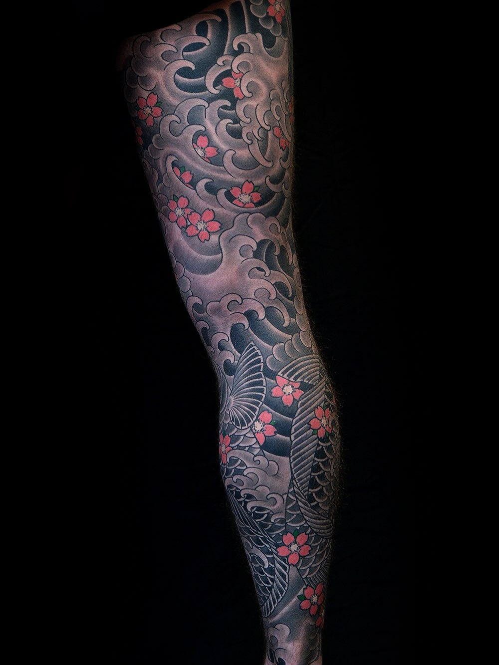 Japanese tattoo on the forearm by Erick Lynch, Cambridge, Massachusetts