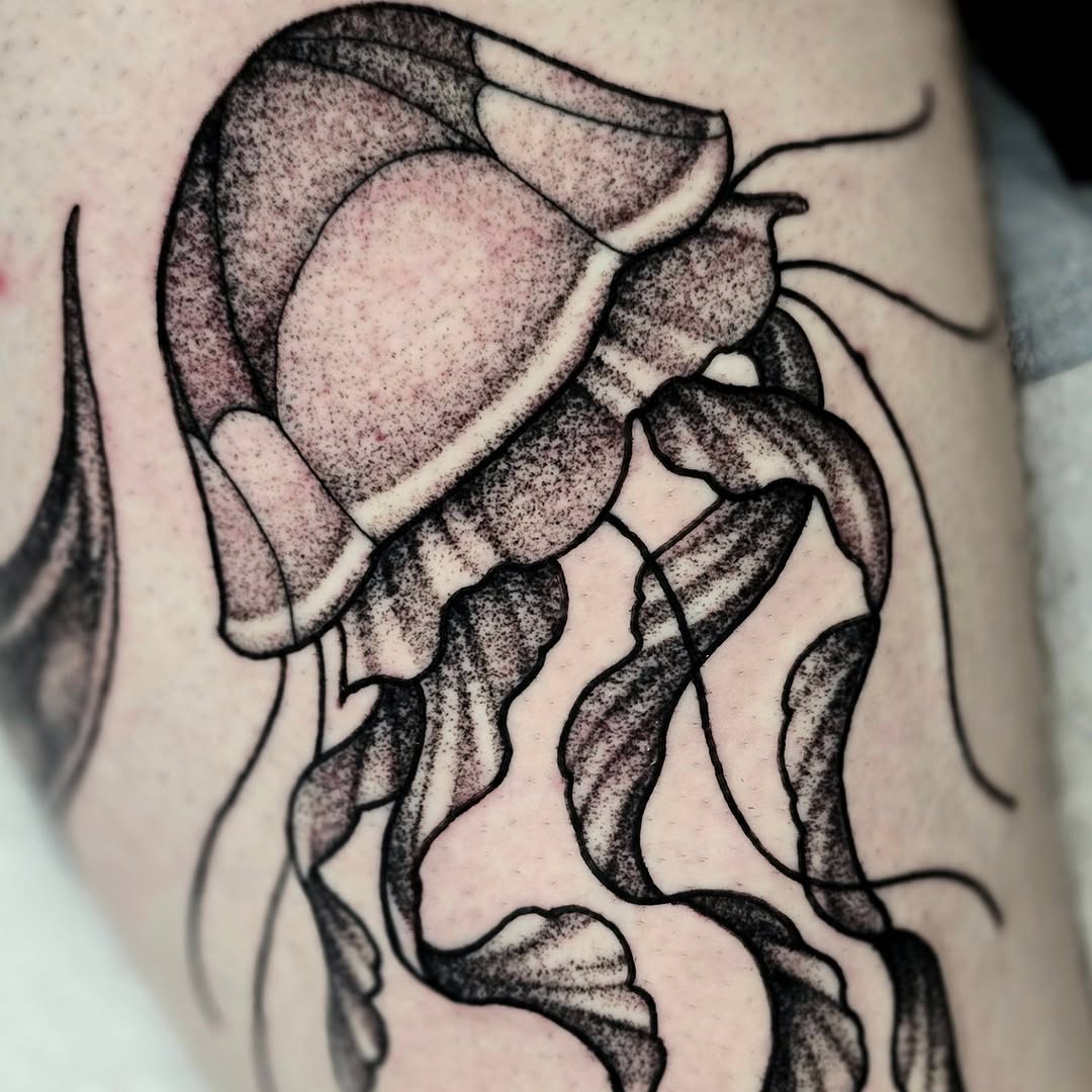 Tattoo by @adisontattoos โ dotwork, black_and_grey