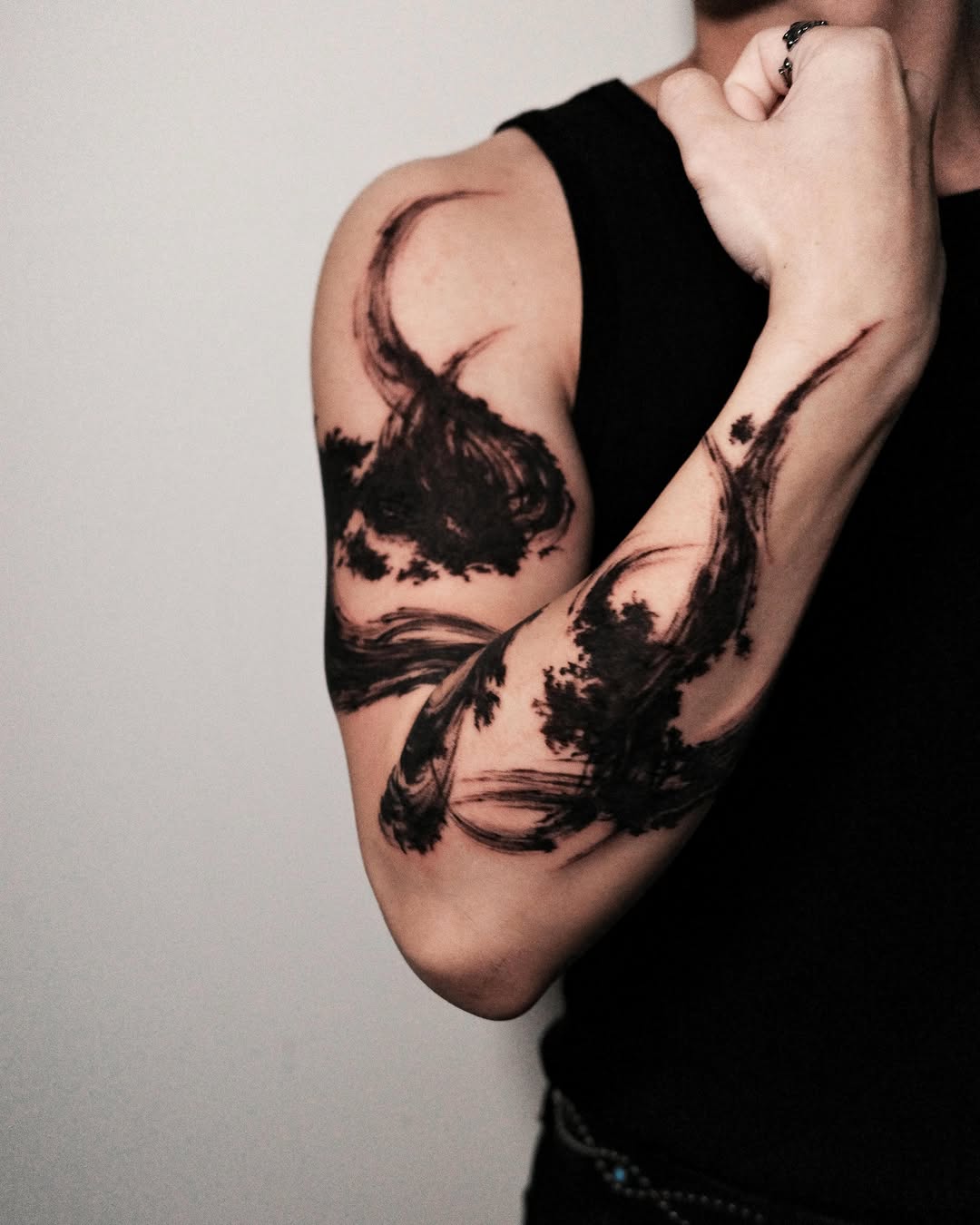 Tattoo by @chouzy_inkk — blackwork, illustrative