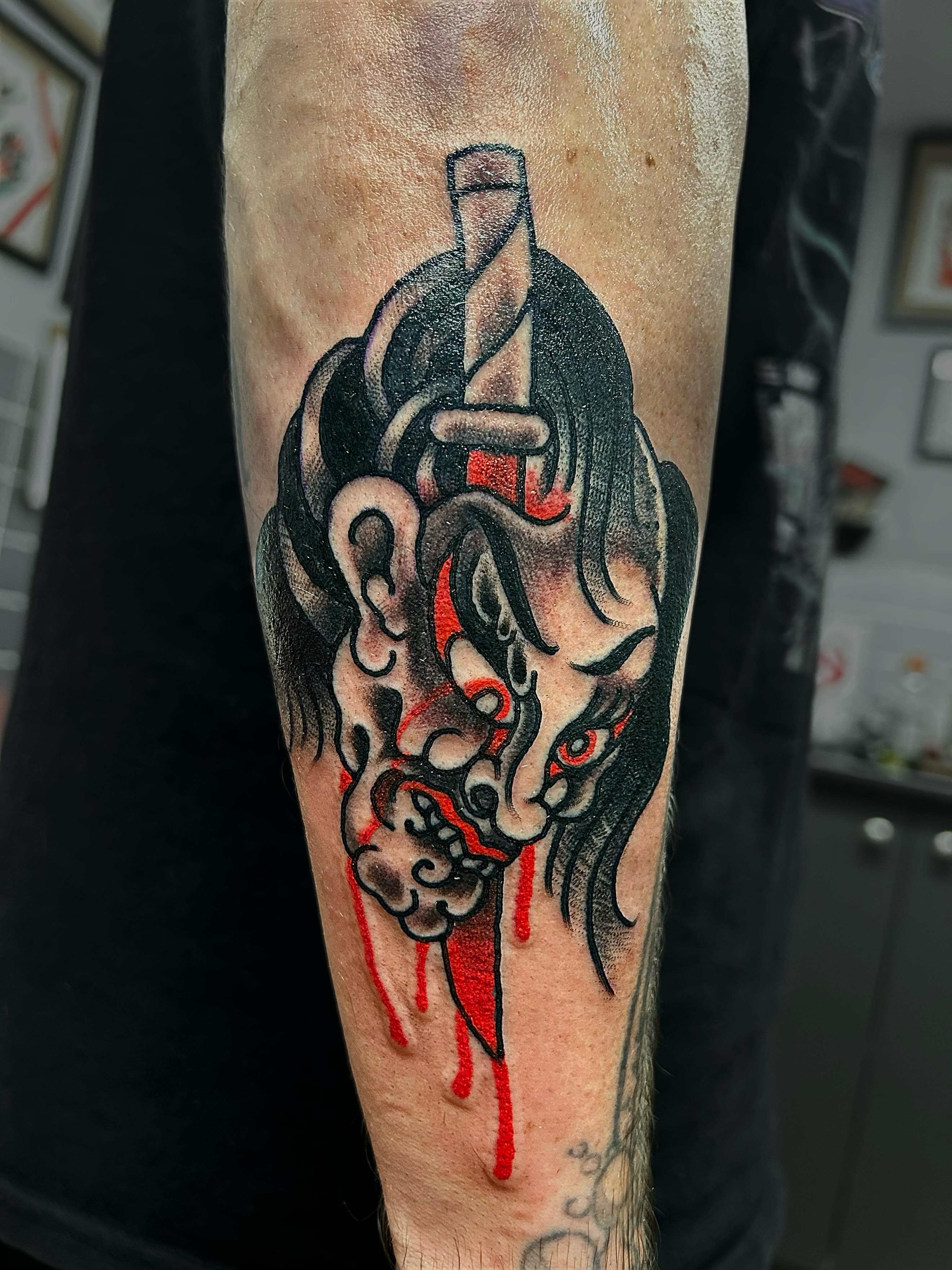 Tattoo by @olaf.tattoos — american_traditional, dark_realism