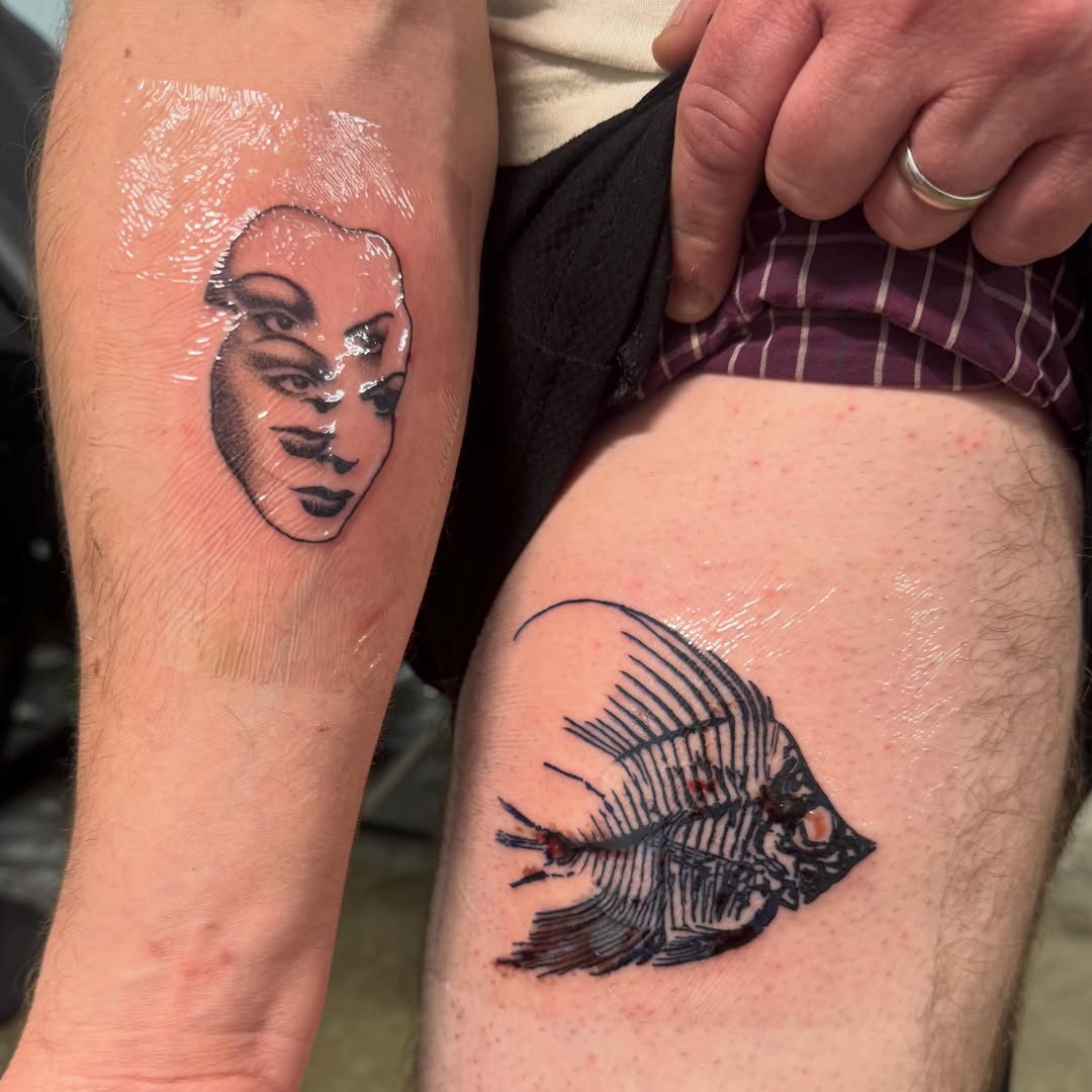 Tattoo by @bluebyrdtattoos — realism, black_and_grey