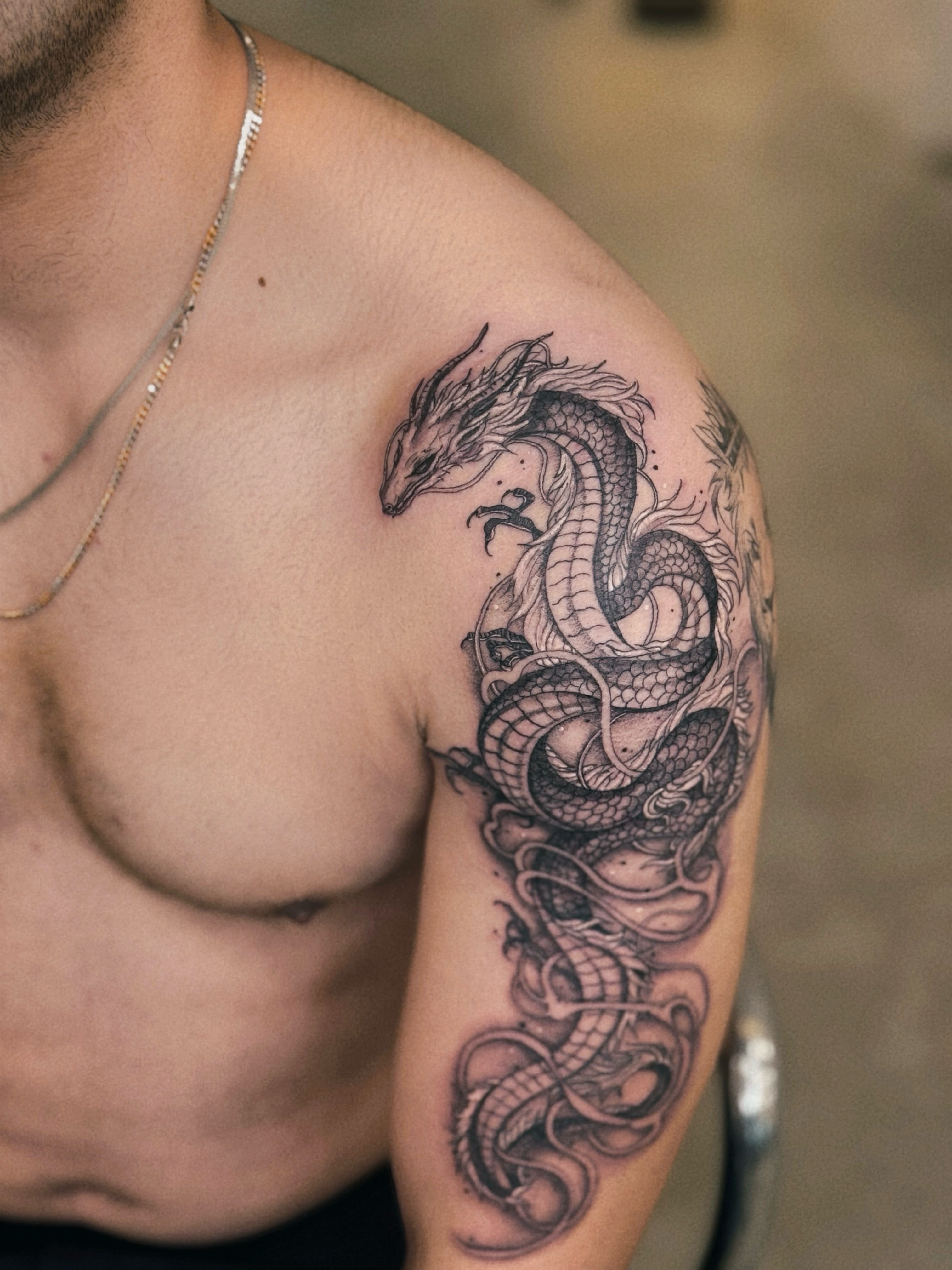 Tattoo by @mjtattoonyc — black_and_grey, realism
