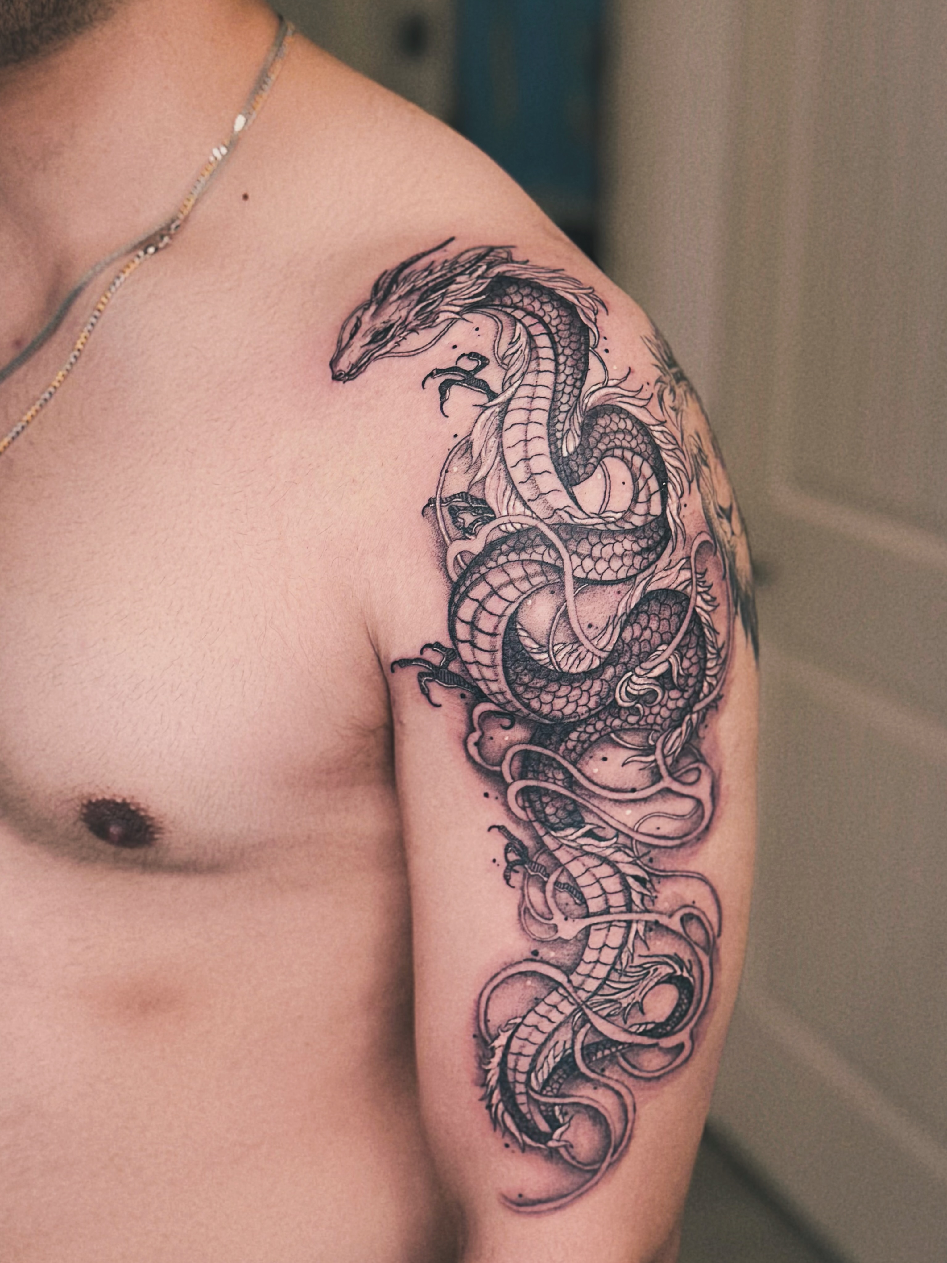 Tattoo by @mjtattoonyc — black_and_grey