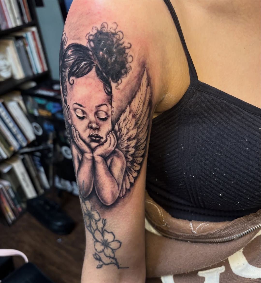 Tattoo by @trktattoos — black_and_grey, realism