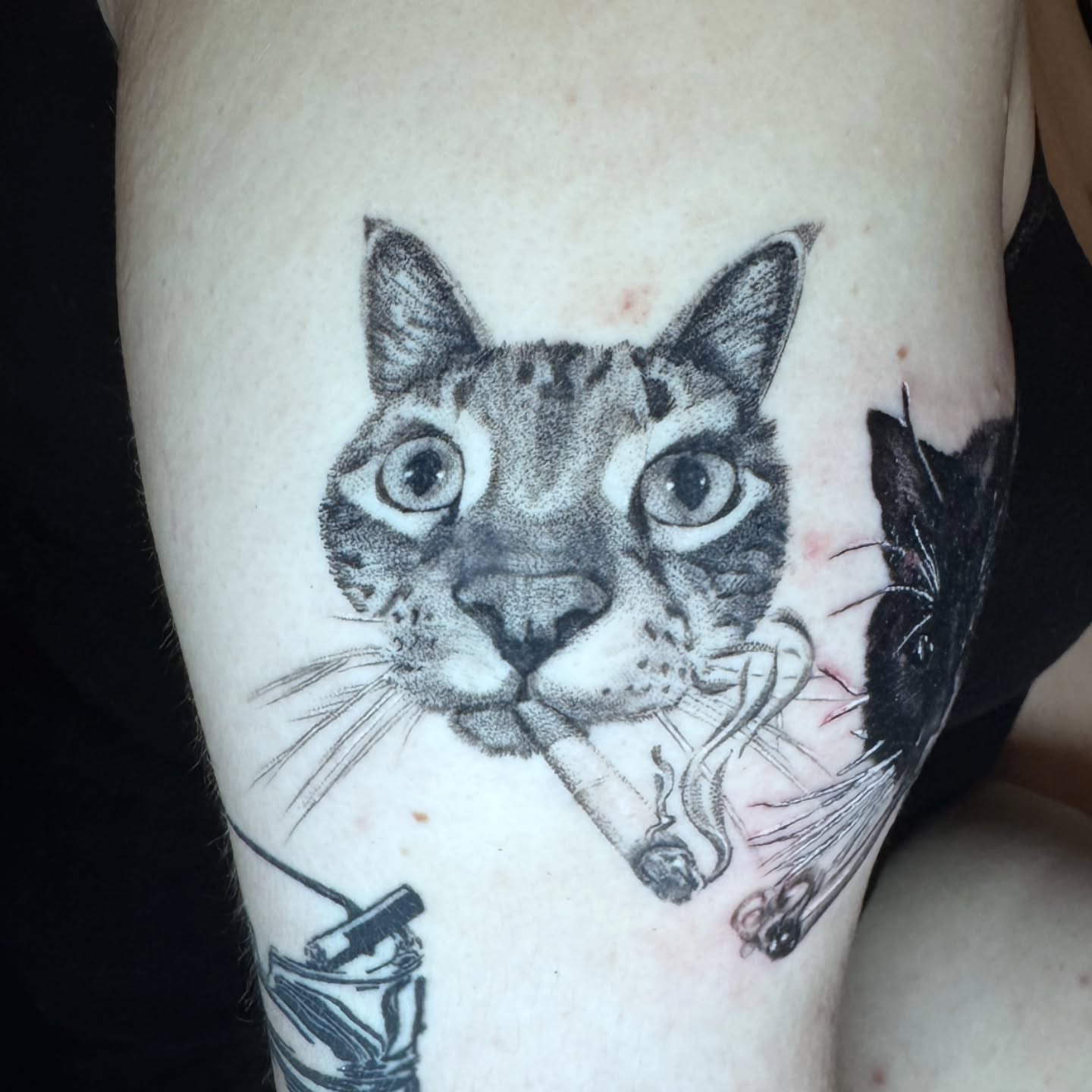 Tattoo by @bongobodyart — dotwork, realism
