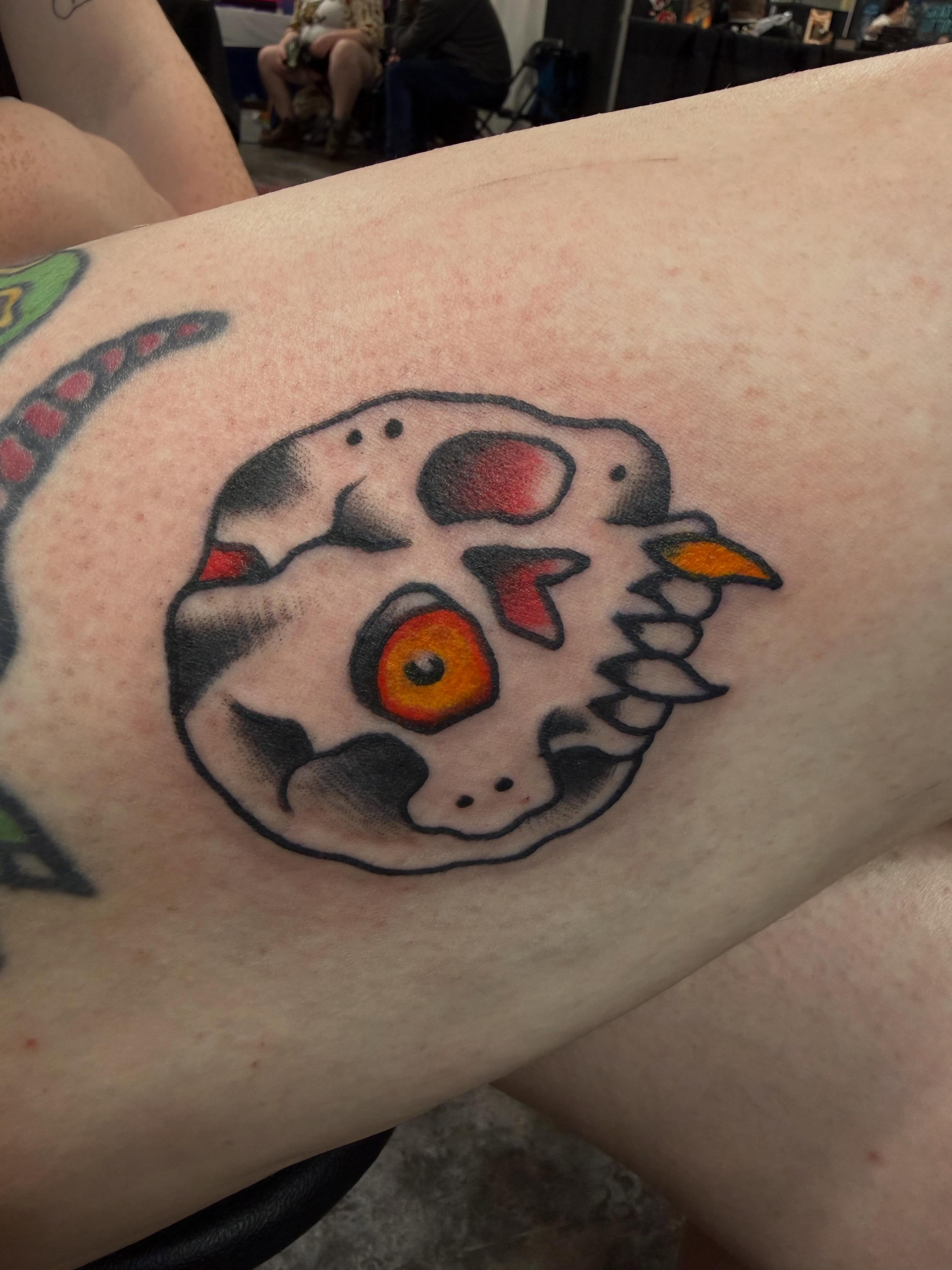 Octopus American traditional tattoo on the forearm by Hannah Jean