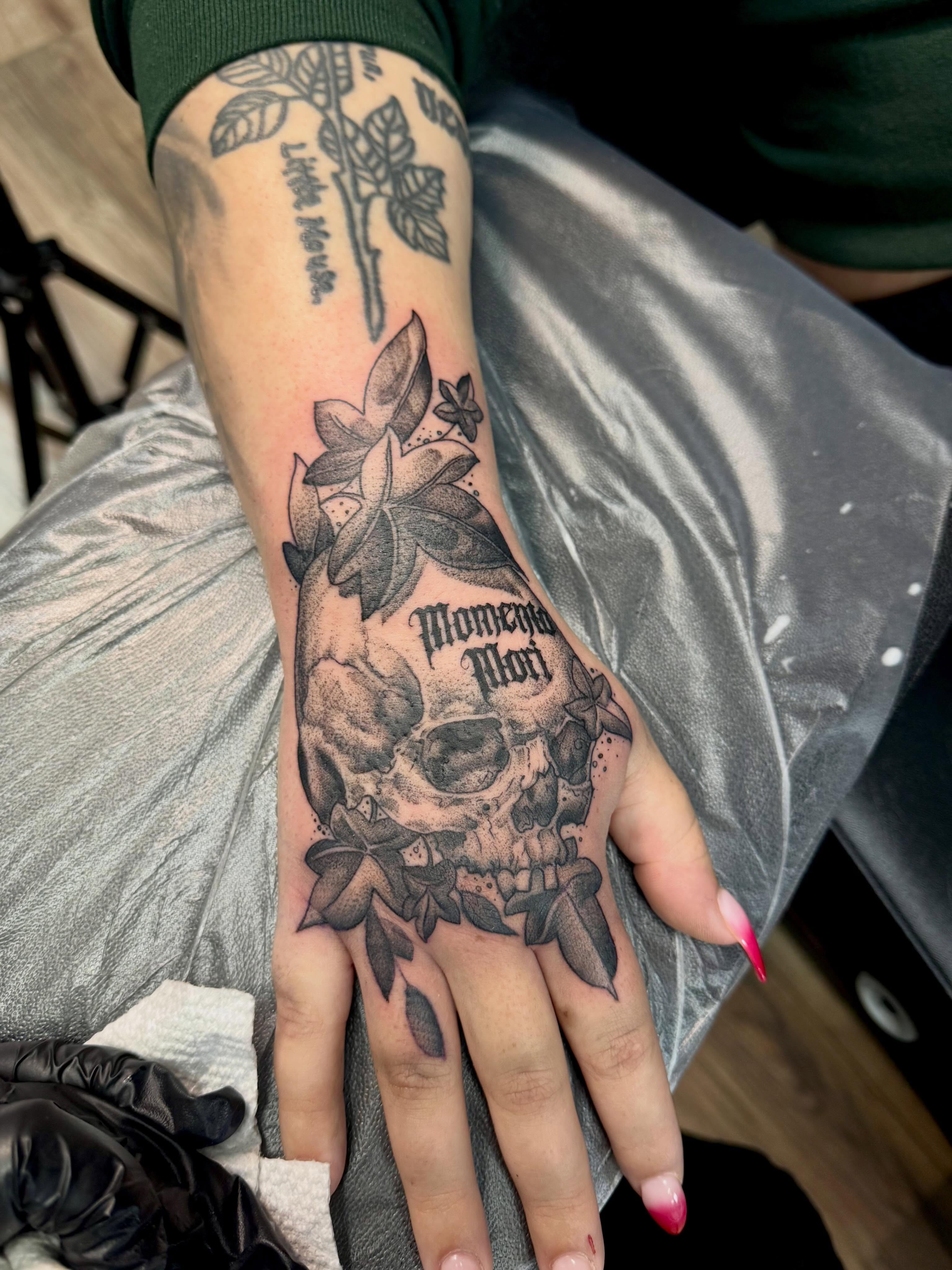 Tattoo by @eileenjoycetattoos — dotwork, black_and_grey