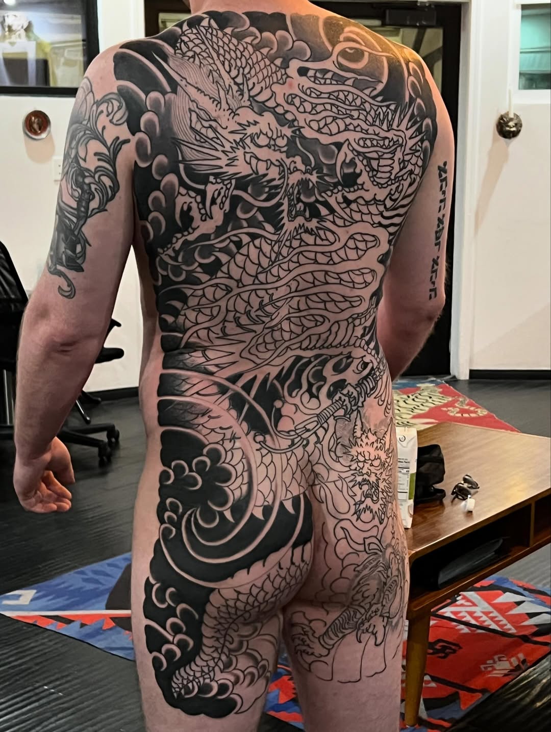 Tattoo by @kayle77 — japanese_irezumi, black_and_grey