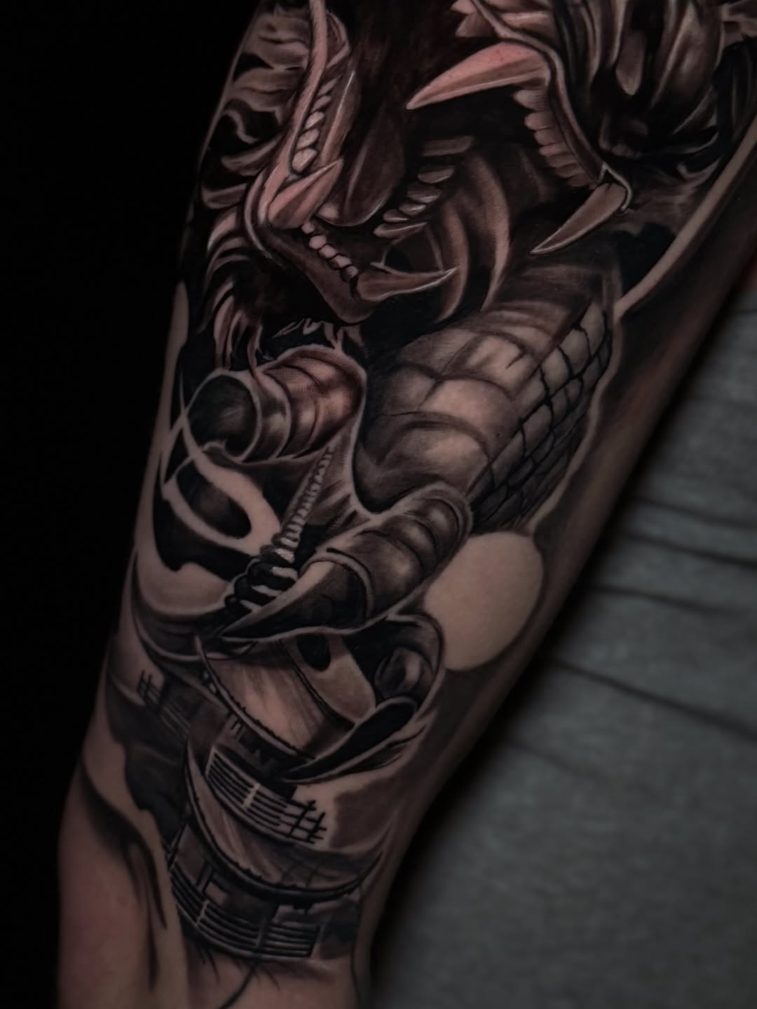 Tattoo by @_inkplug — japanese_irezumi, black_and_grey