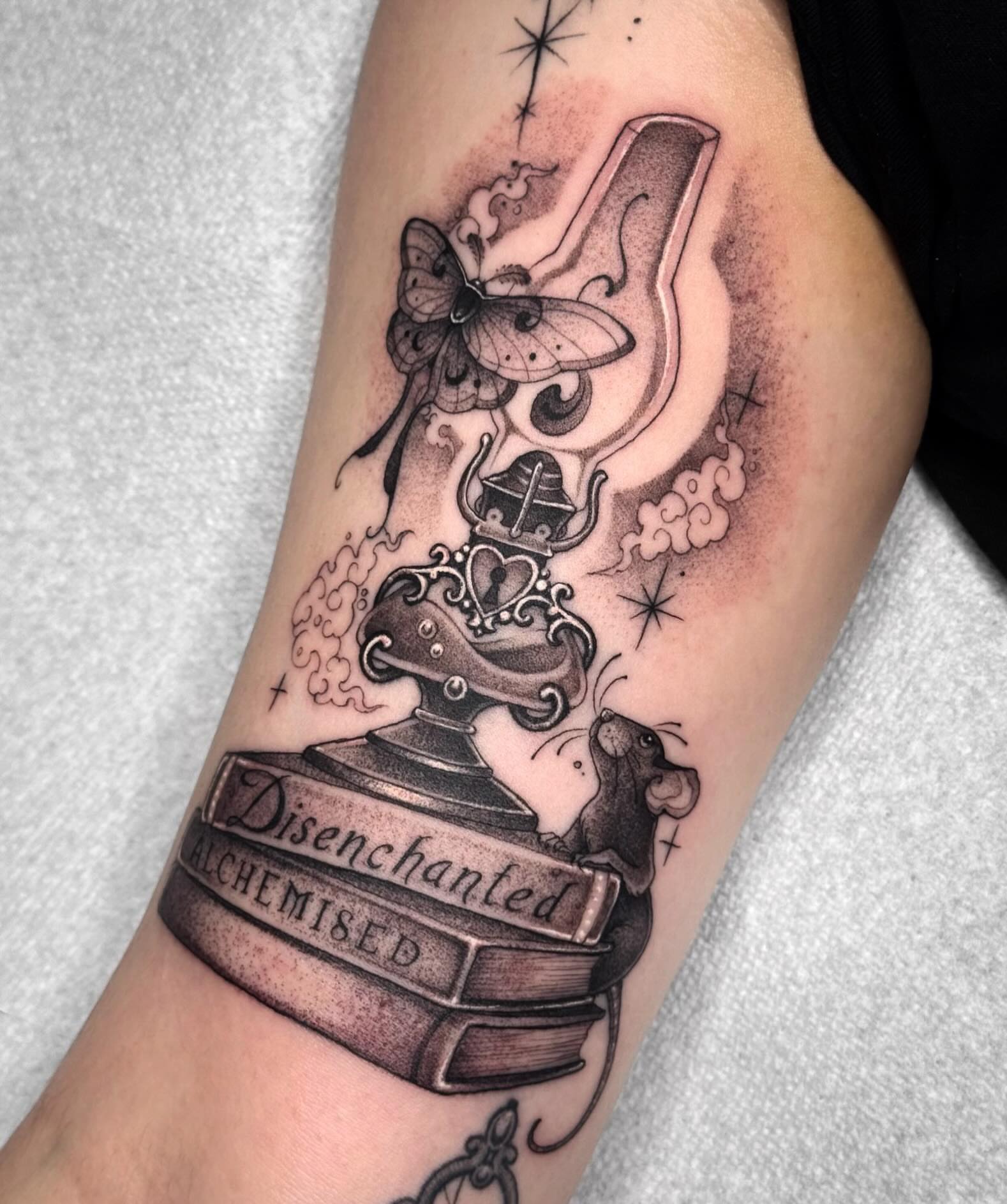 Tattoo by @kaylacancion — black_and_grey, realism