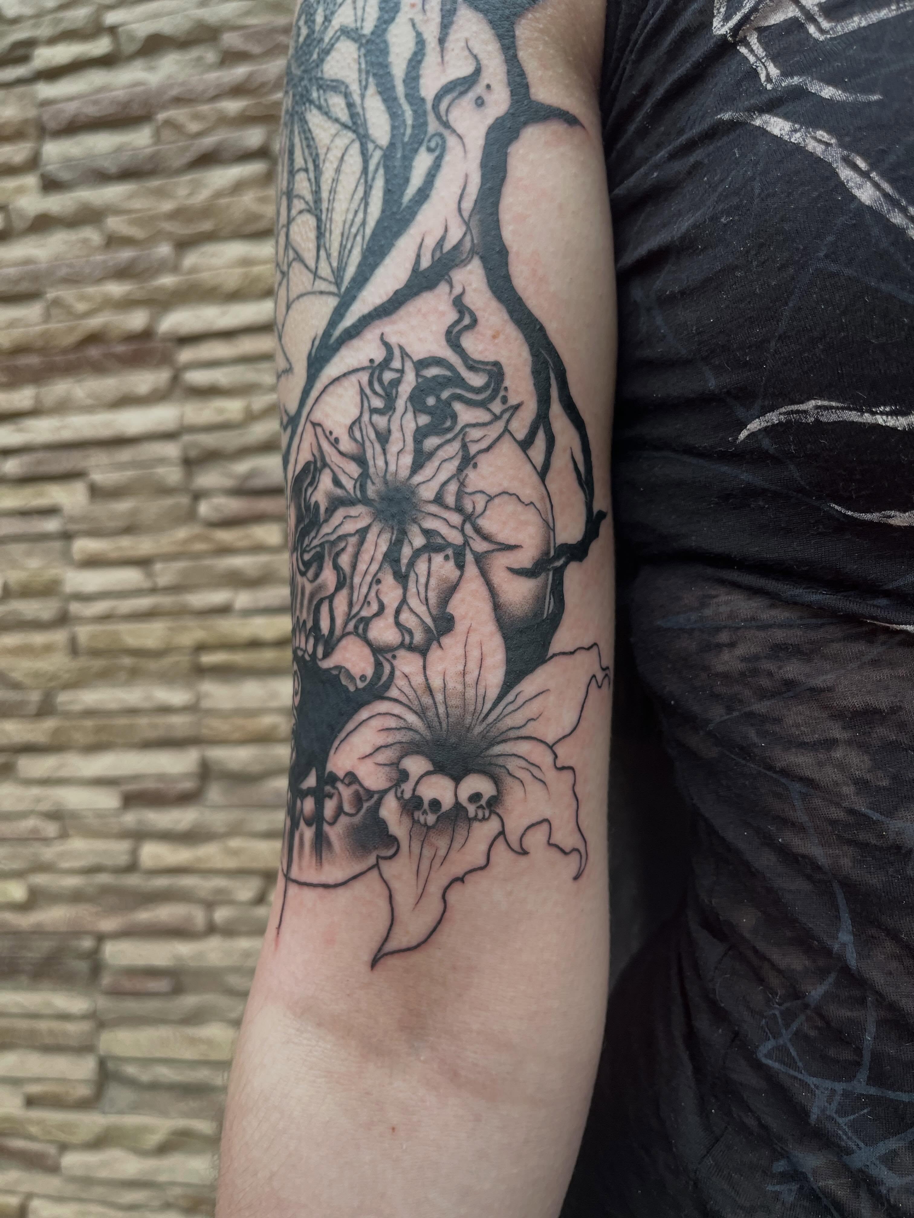 Tattoo by @anavrintattoo — black_and_grey, dark_realism