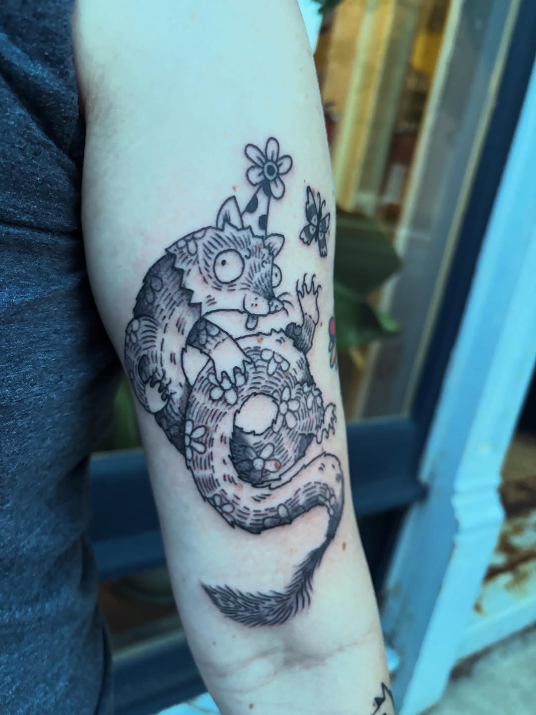 Tattoo by @easy_peezy_pokes — ignorant, black_and_grey